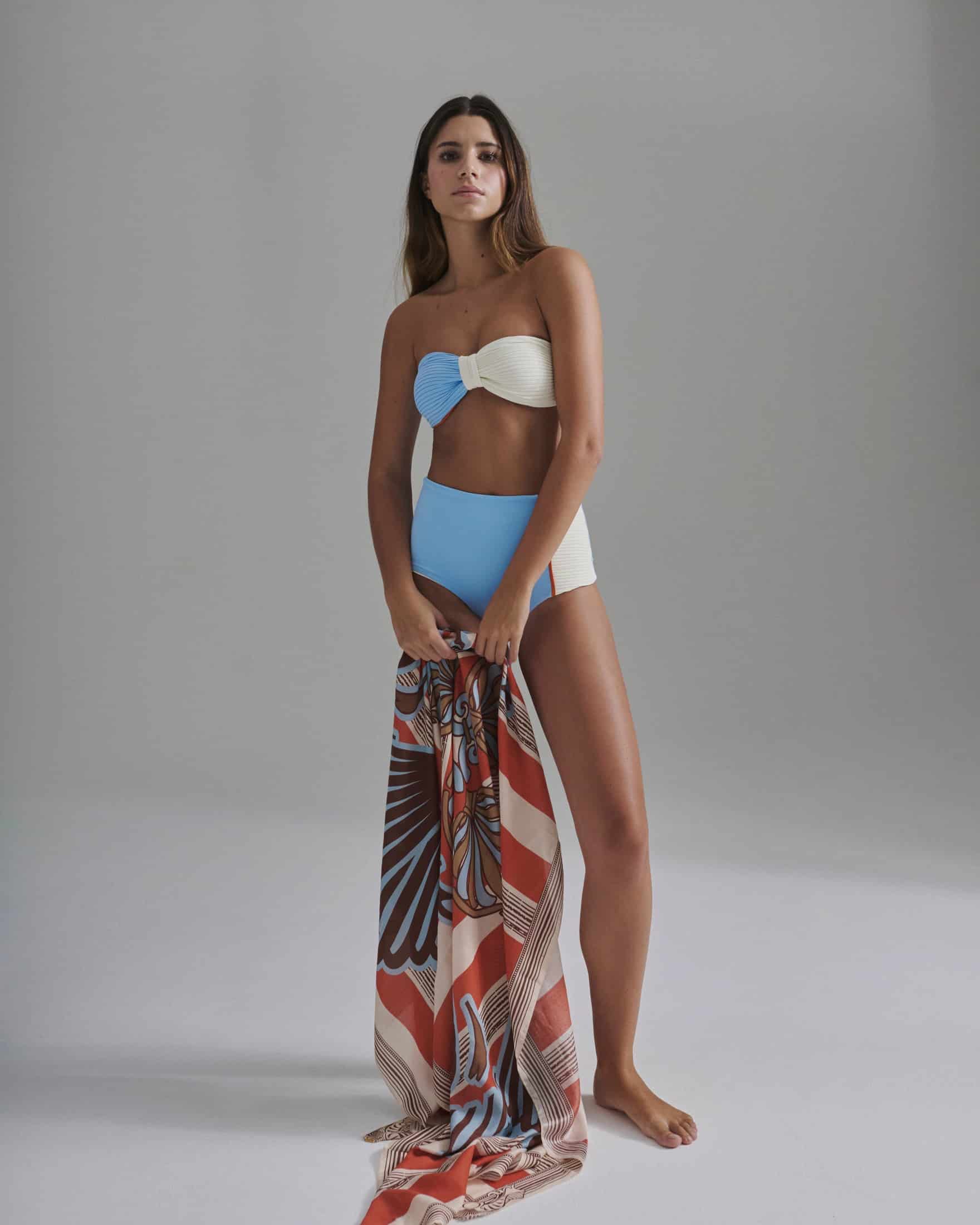 Frida Bottom / Sky Blue - Ivory - miniatura 1