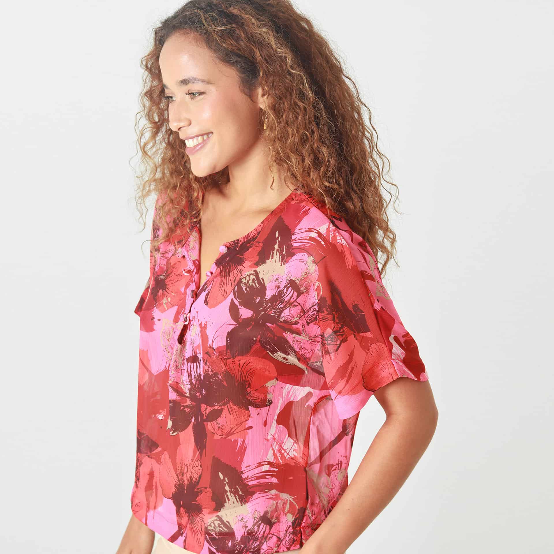 Blusa Cuello V Manga Corta - miniatura 5