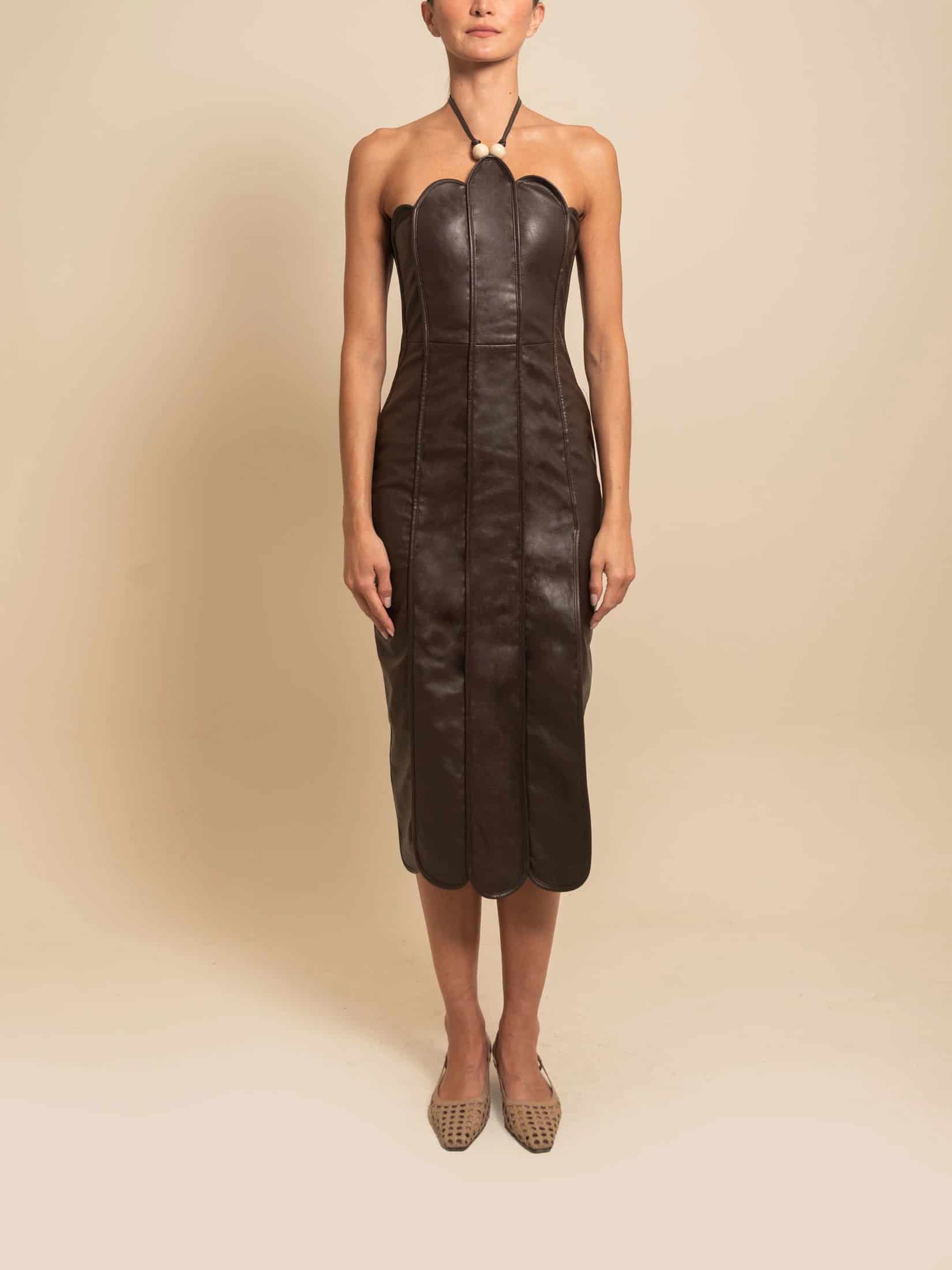 LEONOR DRESS ESPRESSO - miniatura 1