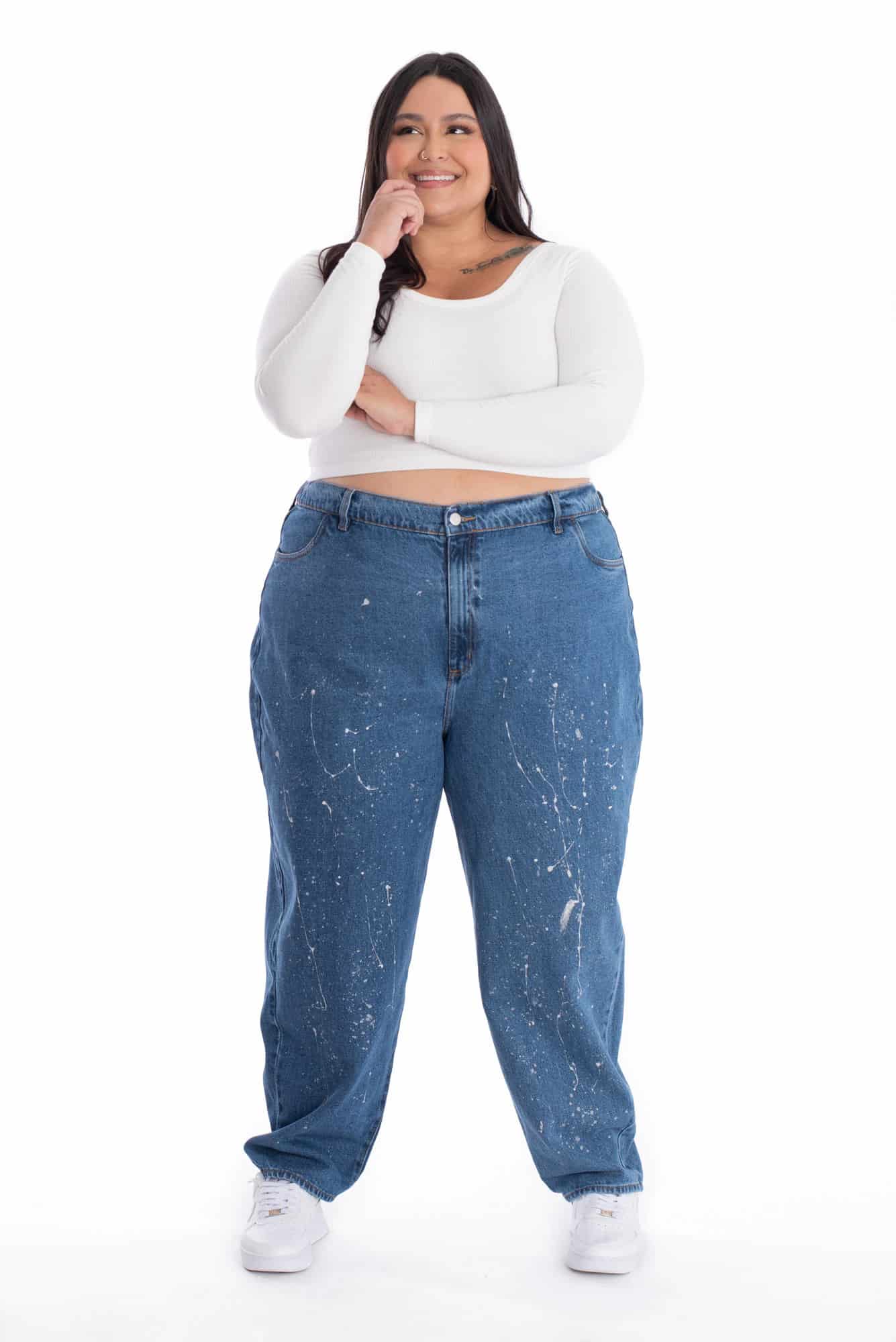 Jean Boyfriend Azul Medio Plata 377 - miniatura 15