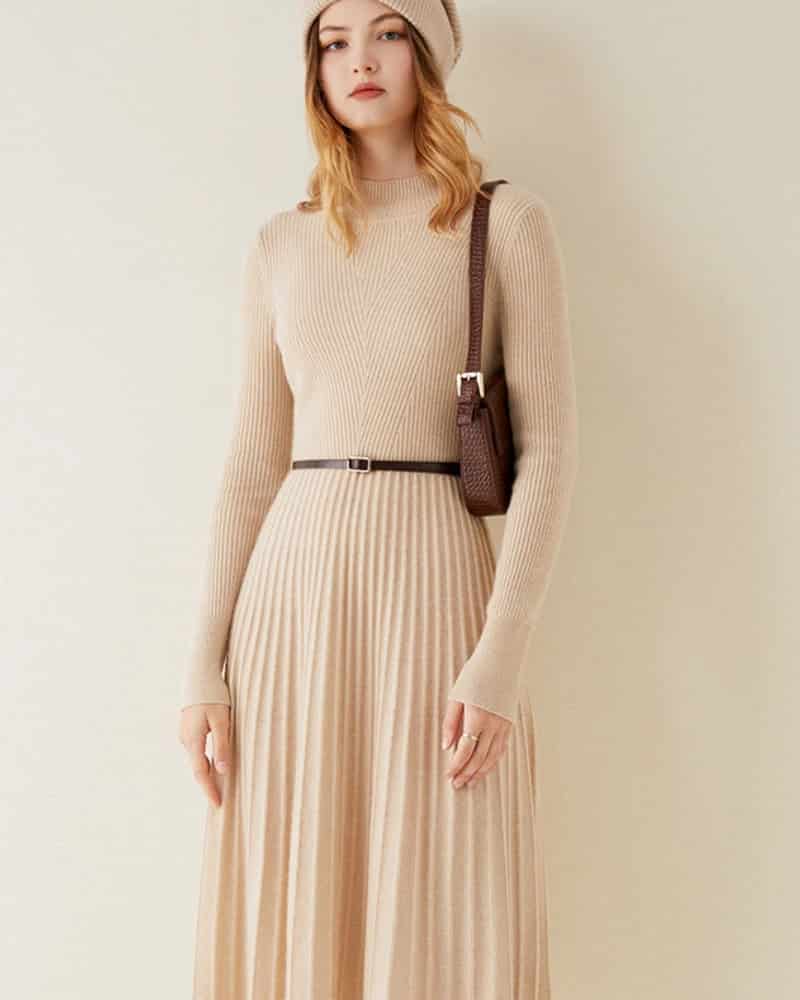 Pure Cashmere Flare Dress - miniatura 1