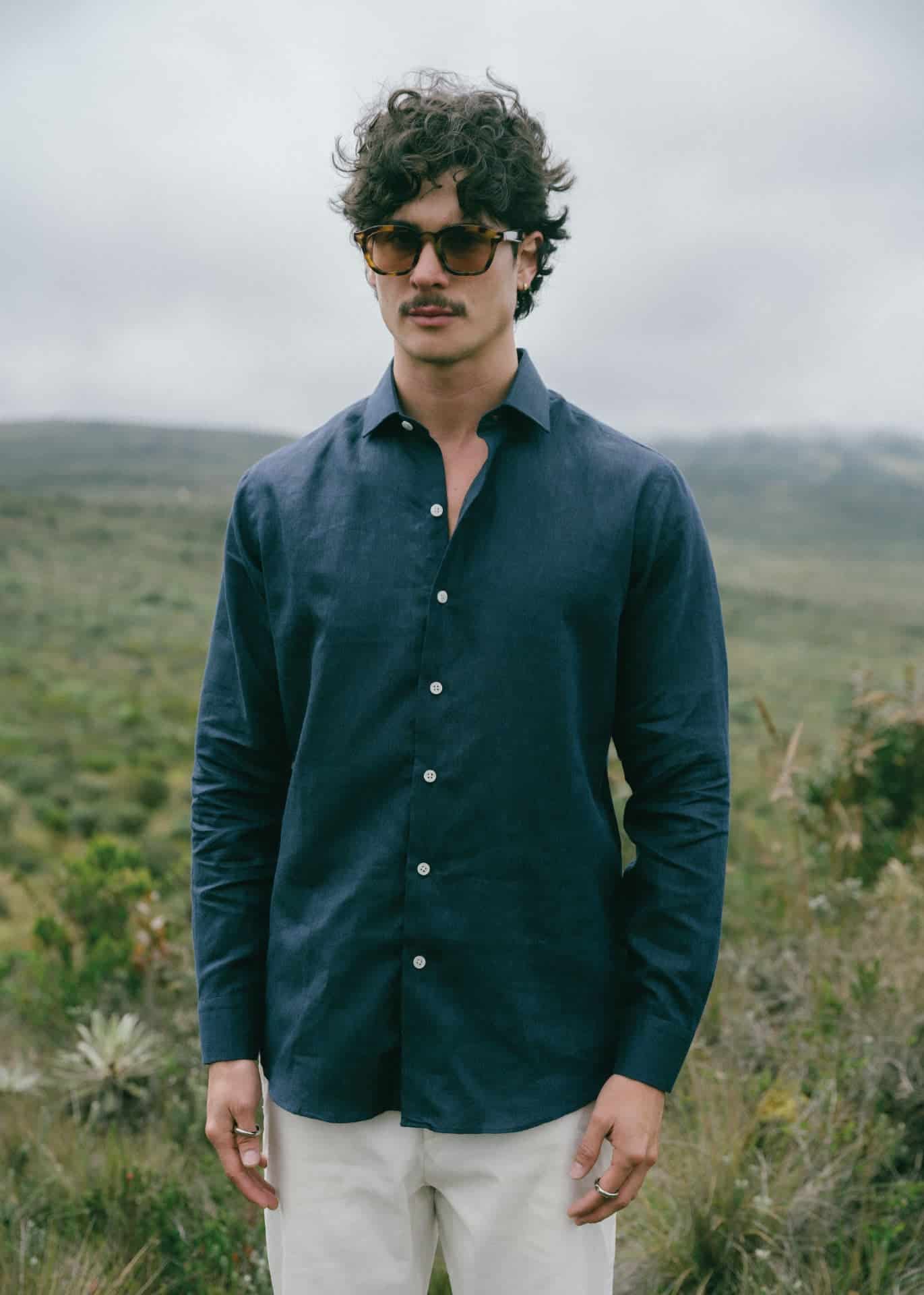 Camisa Provenza Azul Oscura - miniatura 4