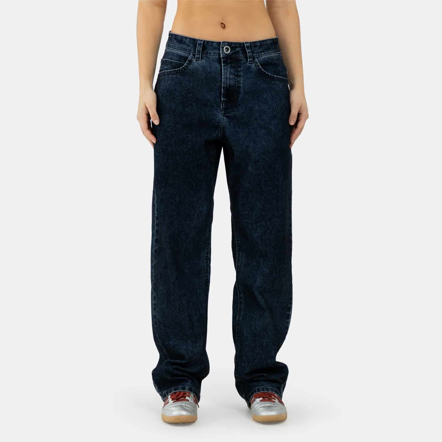 Corduroy Touch Denim Relaxed Fit Azul Oscuro - miniatura 3