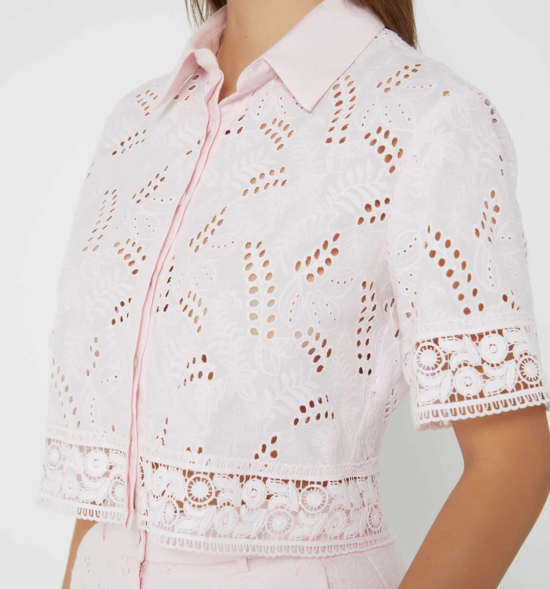 Blusa manga corta encajes - miniatura 3