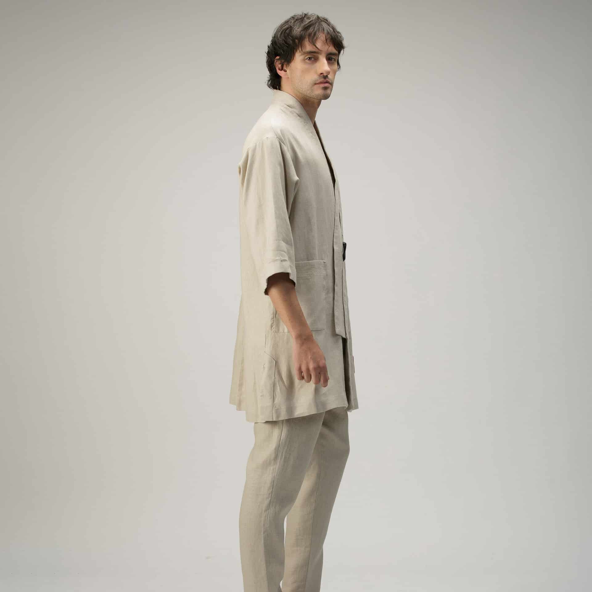 Kimono Cruzado - Natural - miniatura 3
