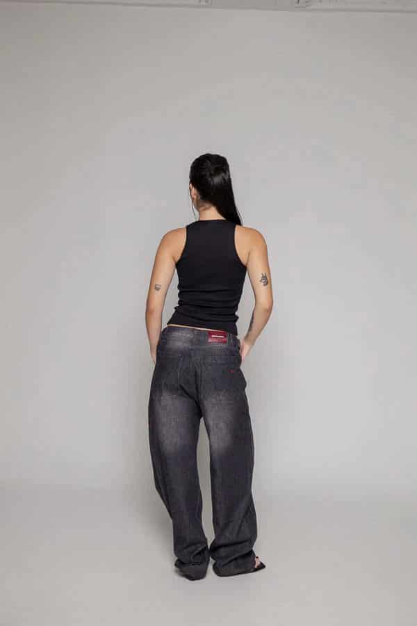 Baggy Remainder Dama Stone-Negro - miniatura 3