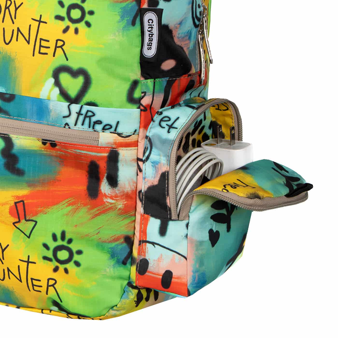Morral Plegable ULTRA Estampado Graffiti Citybags Multicolor - miniatura 6