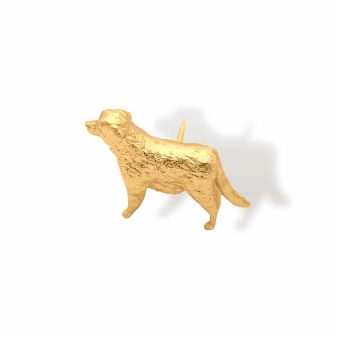 Pin de perro peludo cuerpo completo - miniatura 1