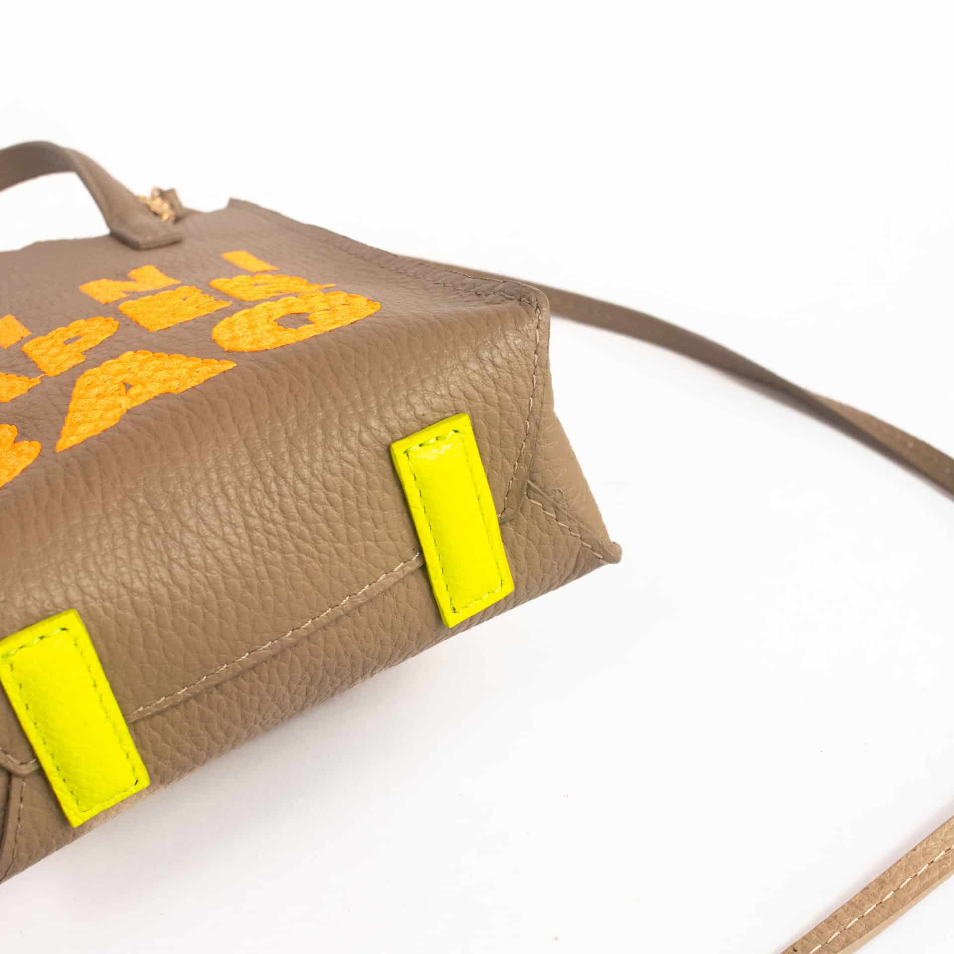 Mini Paper Bag - Cocoa x Neon Orange - miniatura 4