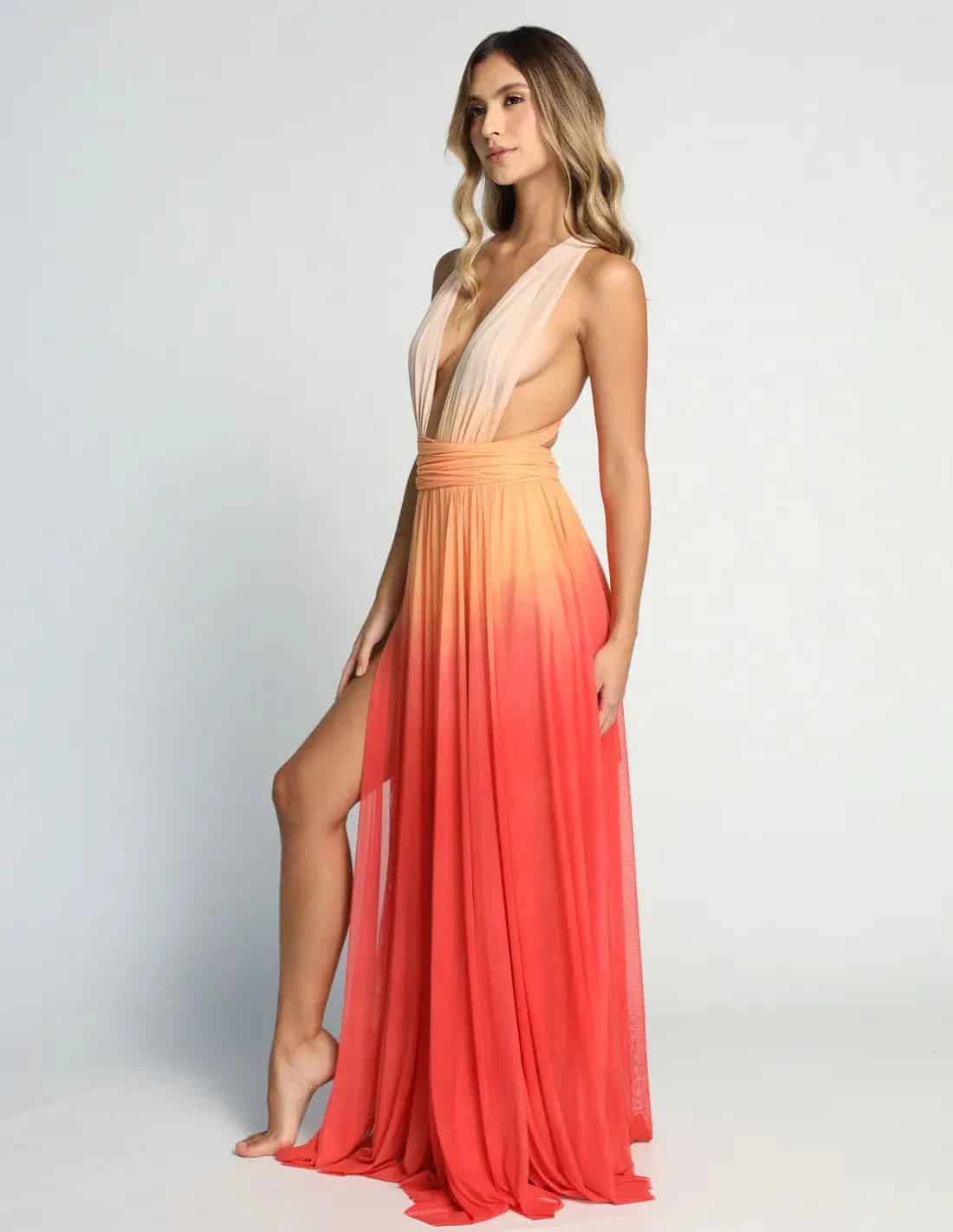 Vestido Hydra Yellow + Salmon + Tomato - miniatura 3