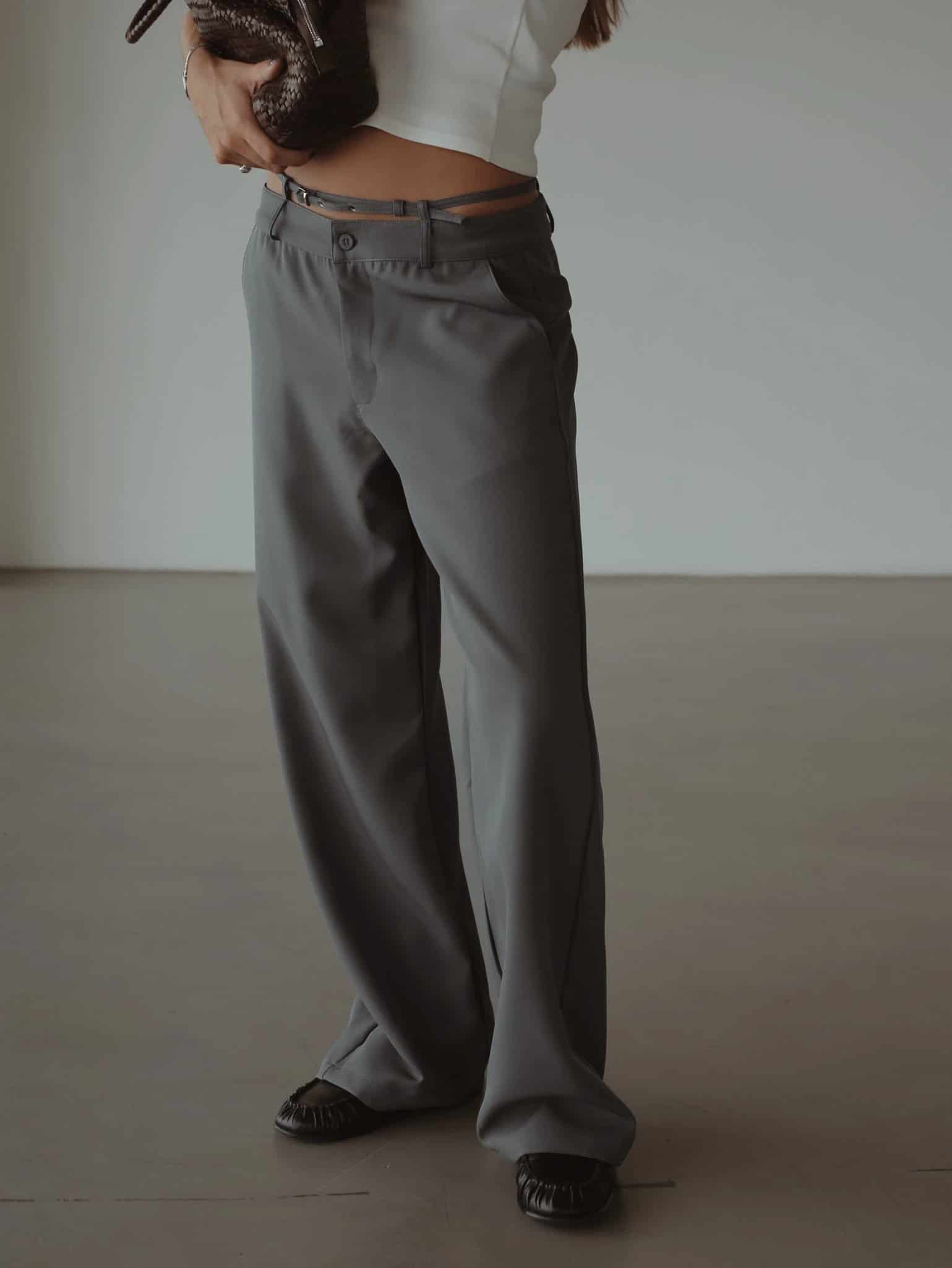 CROSS BELT TROUSER - DARK GRAY - miniatura 9