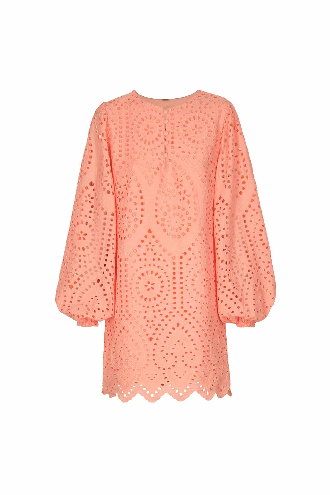 San Marco Eyelet Mini Dress / Apricot - miniatura 1