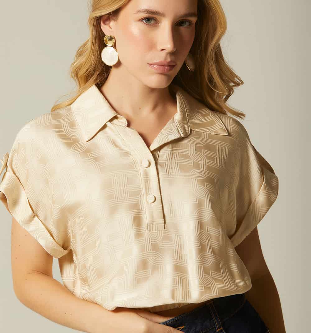 Blusa con elastico en cintura - miniatura 8