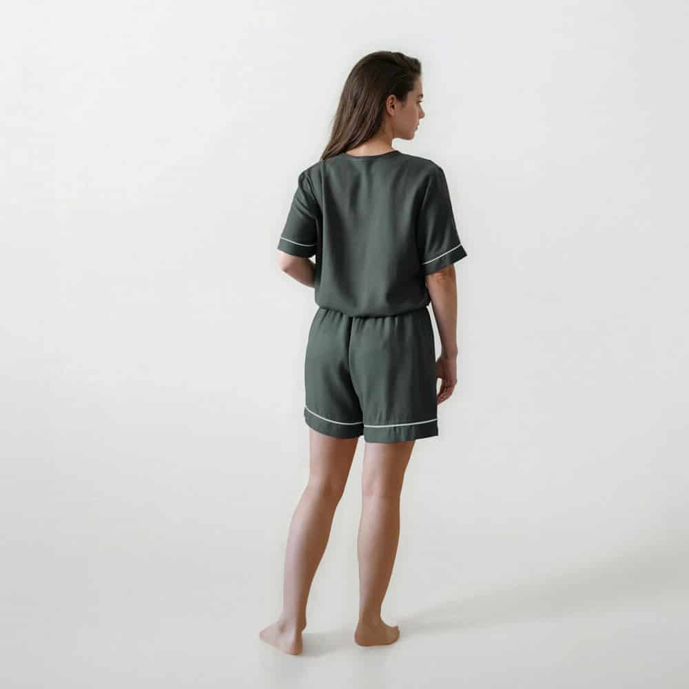Conjunto de Pijama Short Verde Militar - miniatura 2