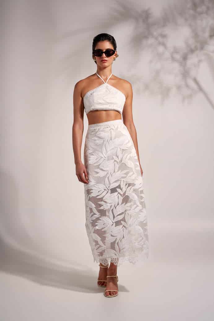 ARYA MAXI SKIRT WHITE - miniatura 1