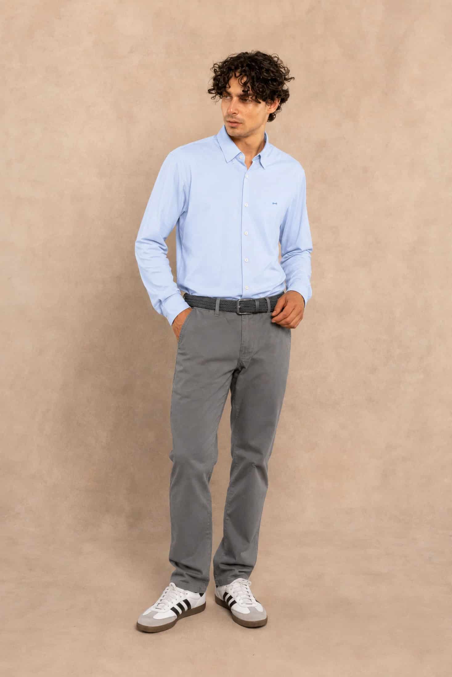 Camisa Performance Oxford Azul Claro - miniatura 2