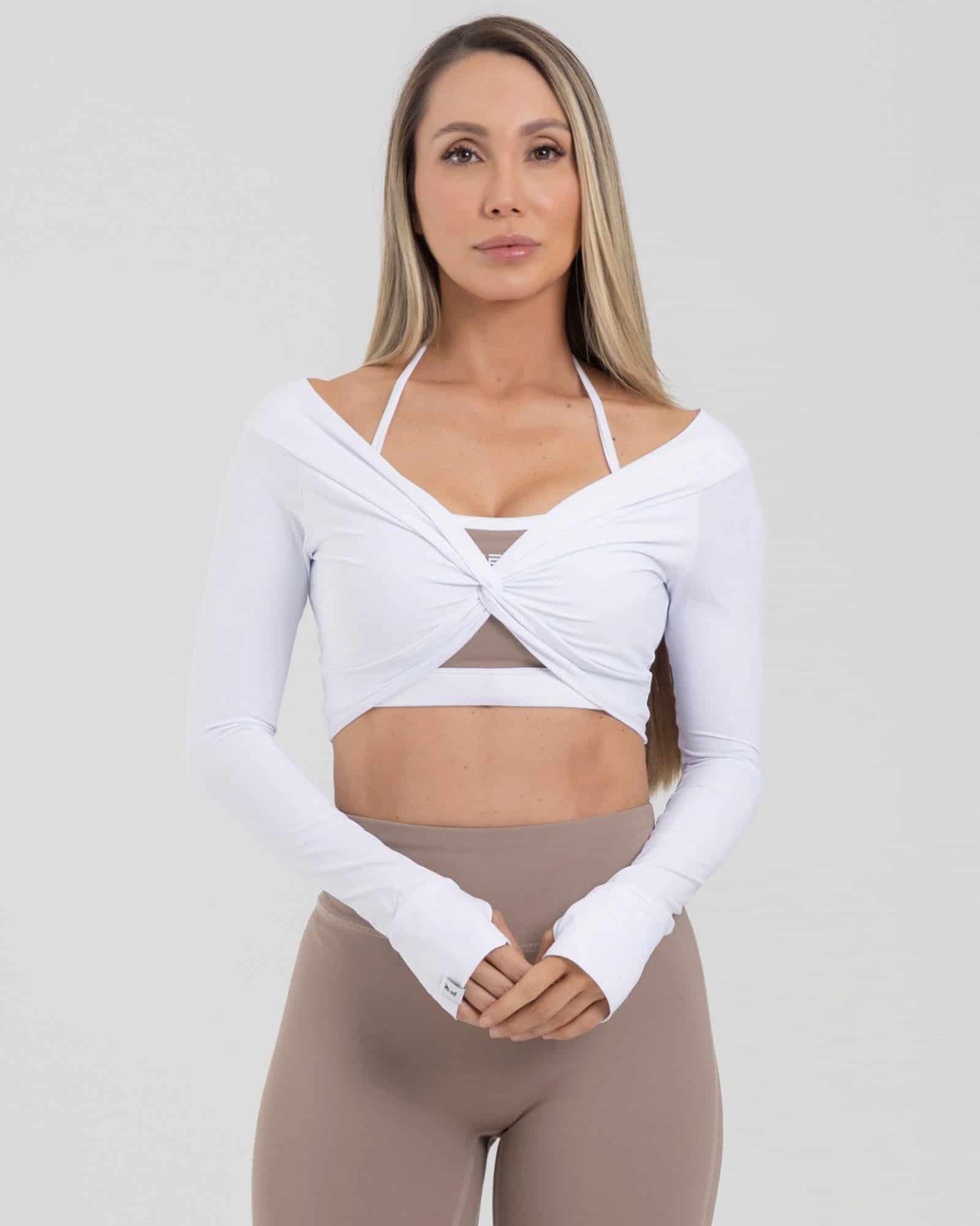 Blusa strapless blanco new dawn  FIBER - miniatura 1