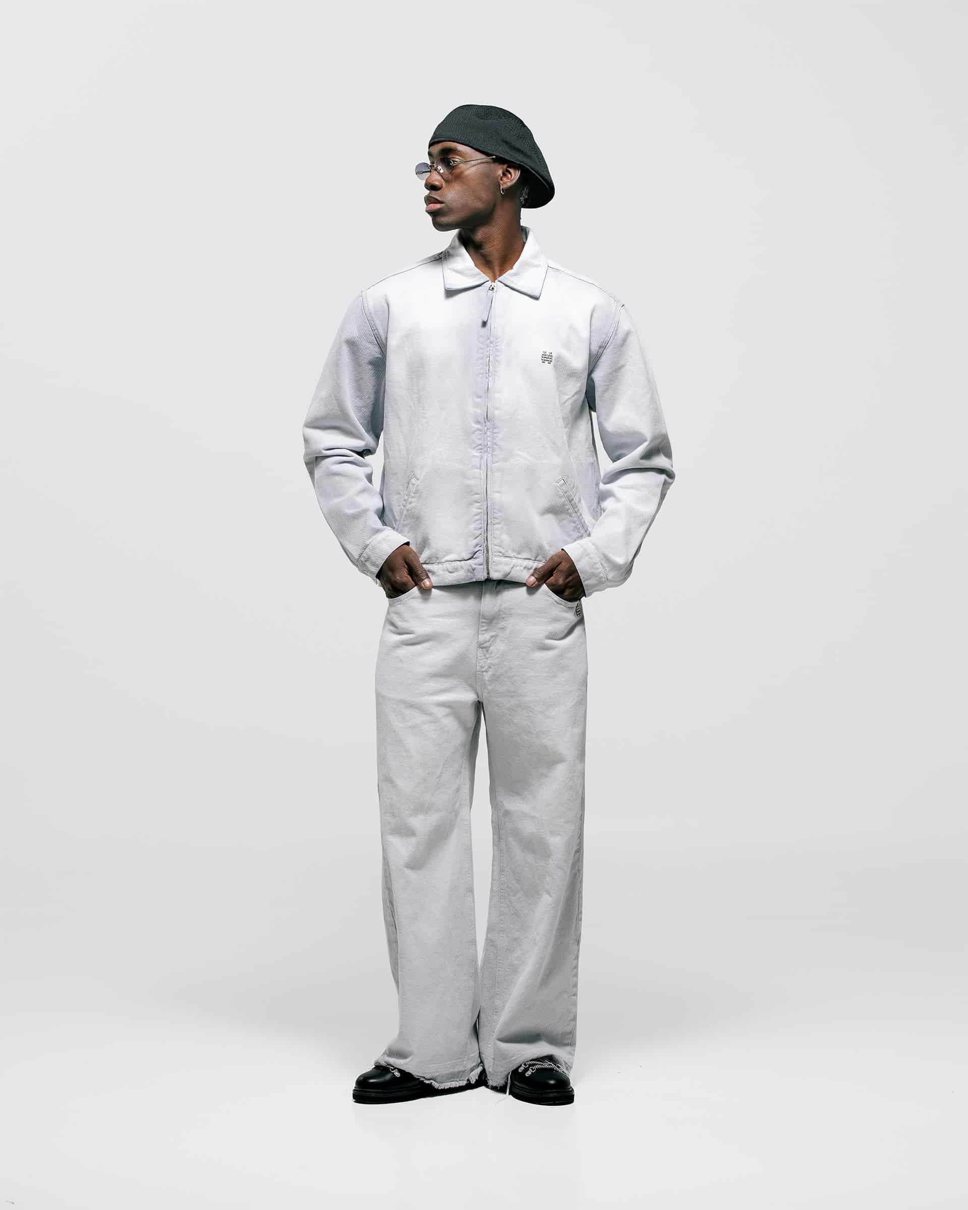 Flared Pants - Gris Claro Desgastado - miniatura 7
