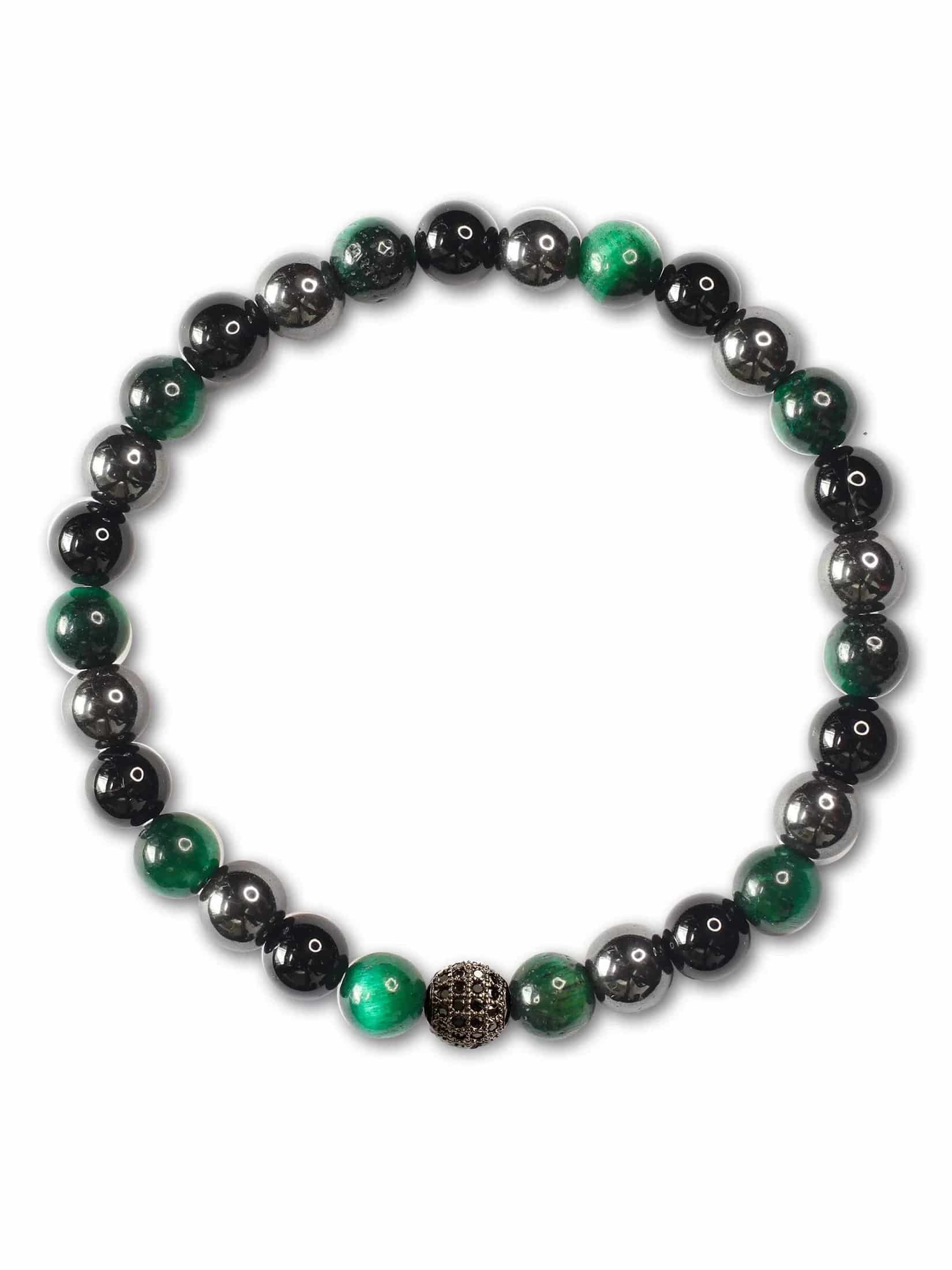 Brazalete Tayrona Tigre Verde 6mm - miniatura 1