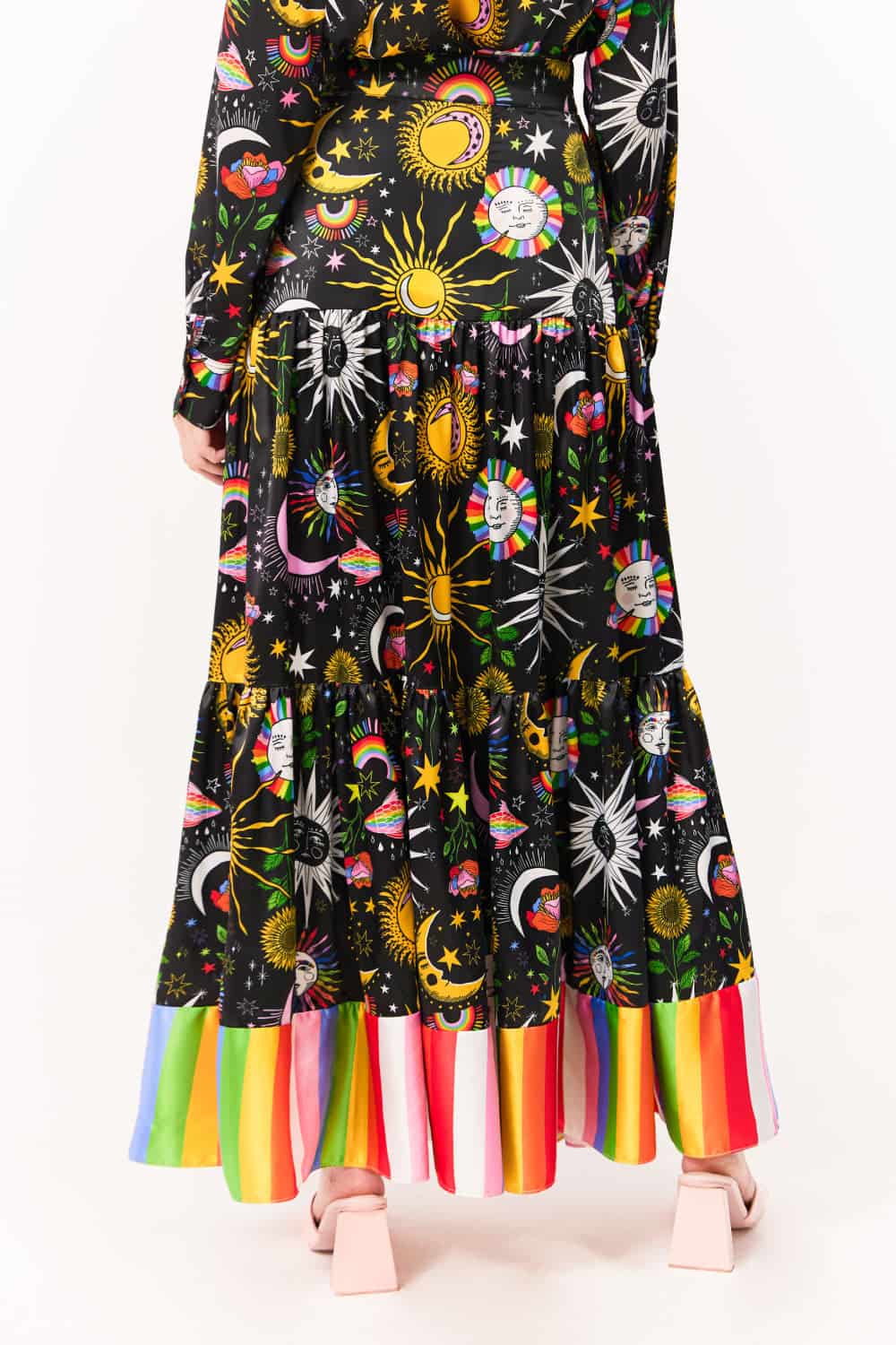 Maxi Falda / Estampado Madre Luna, Padre Sol Negra - miniatura 2