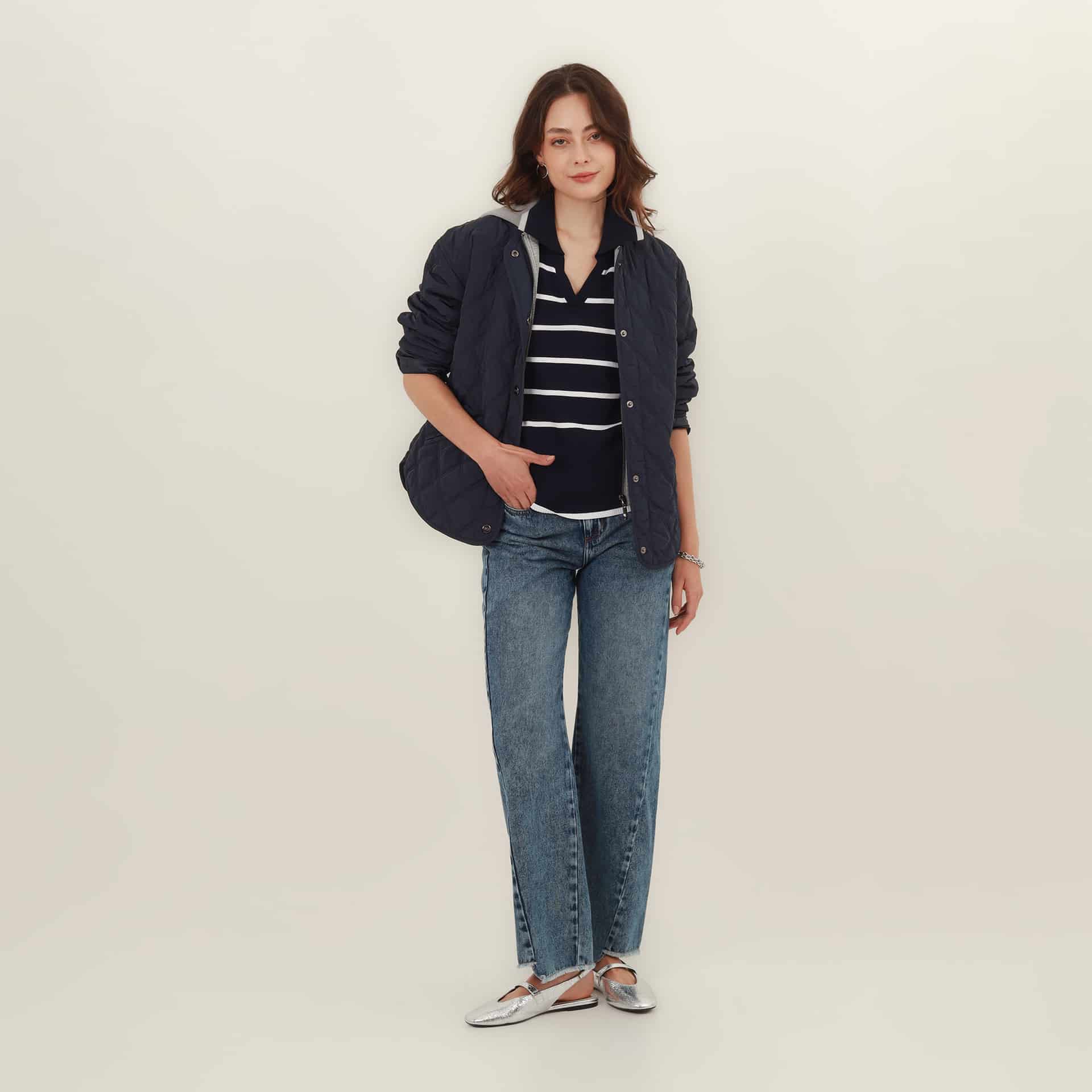 Chaqueta acolchada cuello redondo con capucha y pieza separable - miniatura 14