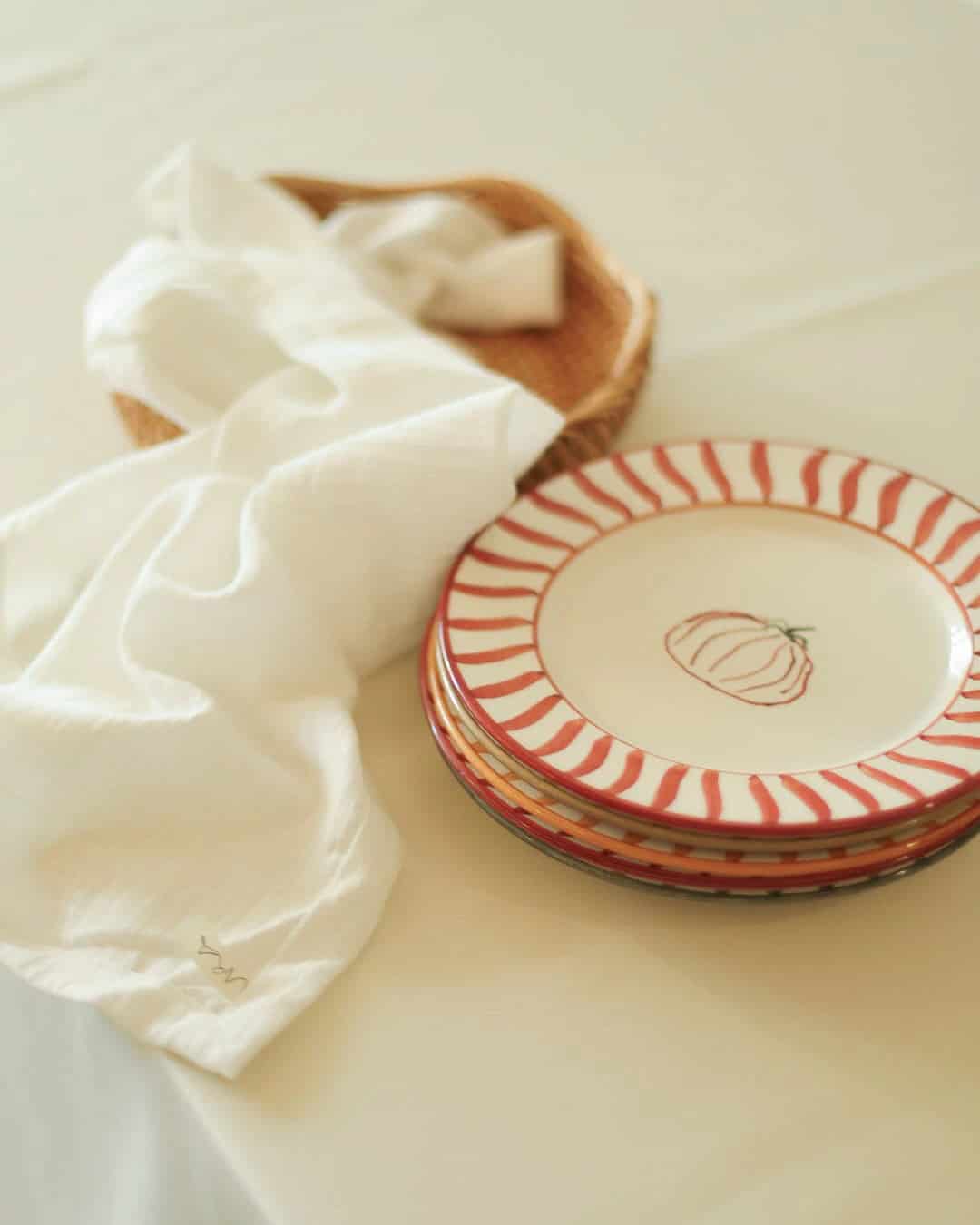 PREORDER - SET X4 DESSERT PLATE - TOMATO - miniatura 4