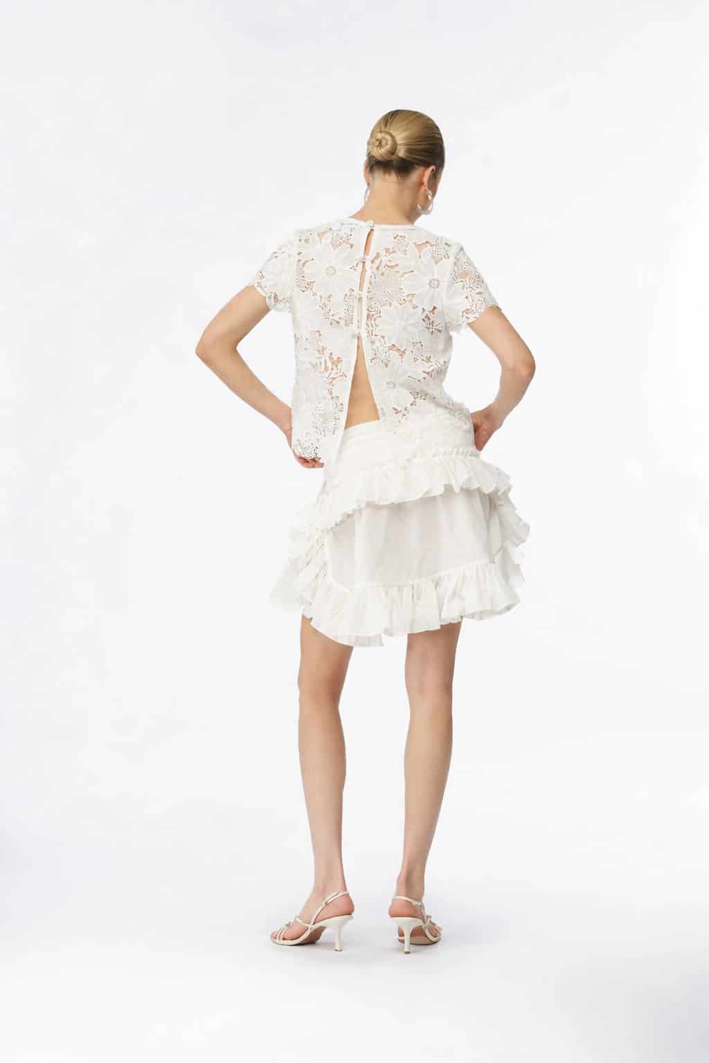 MARETTA MINI SKIRT WHITE - miniatura 2
