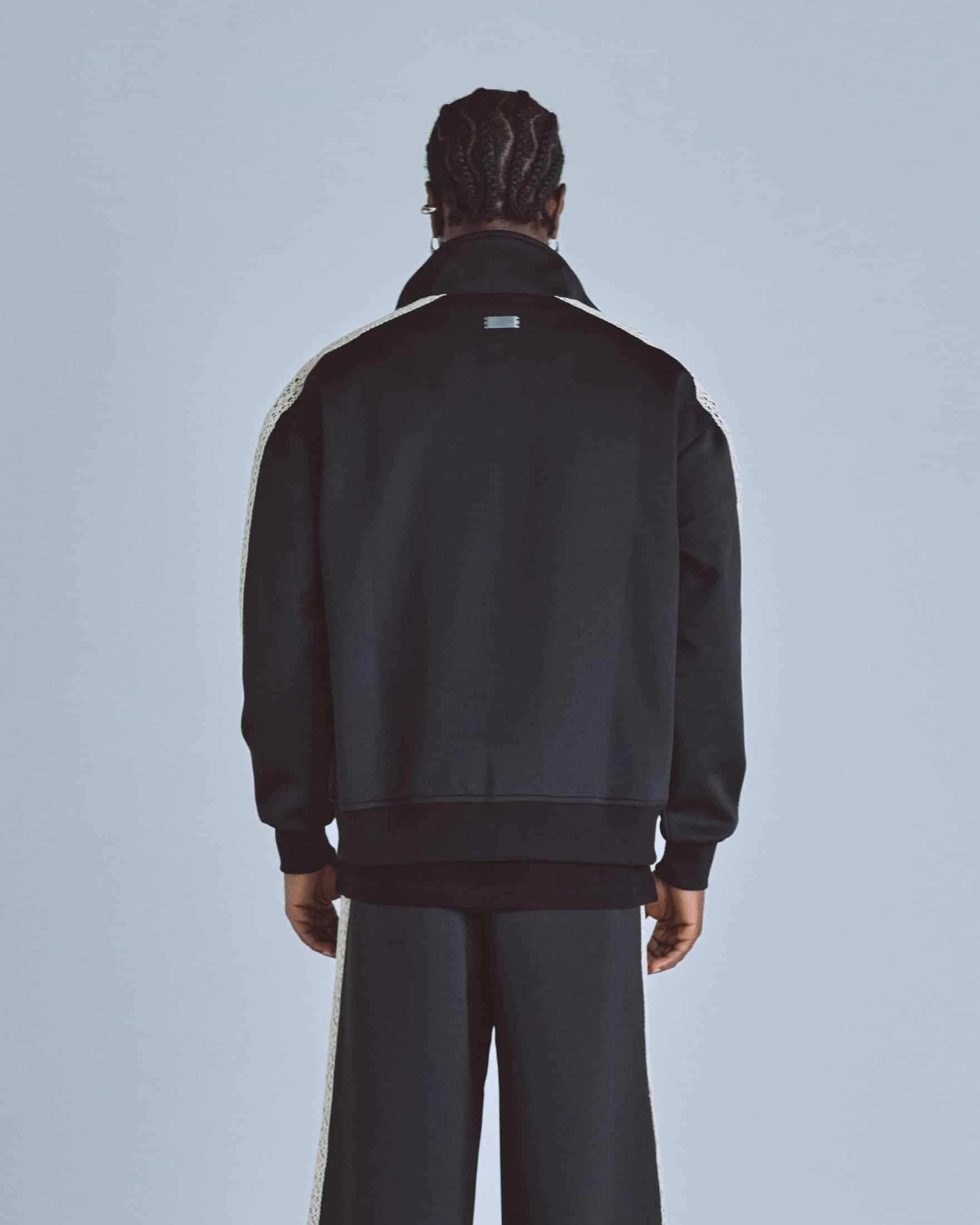 Basics Undgld Lace-panel Track Jacket Black - miniatura 7