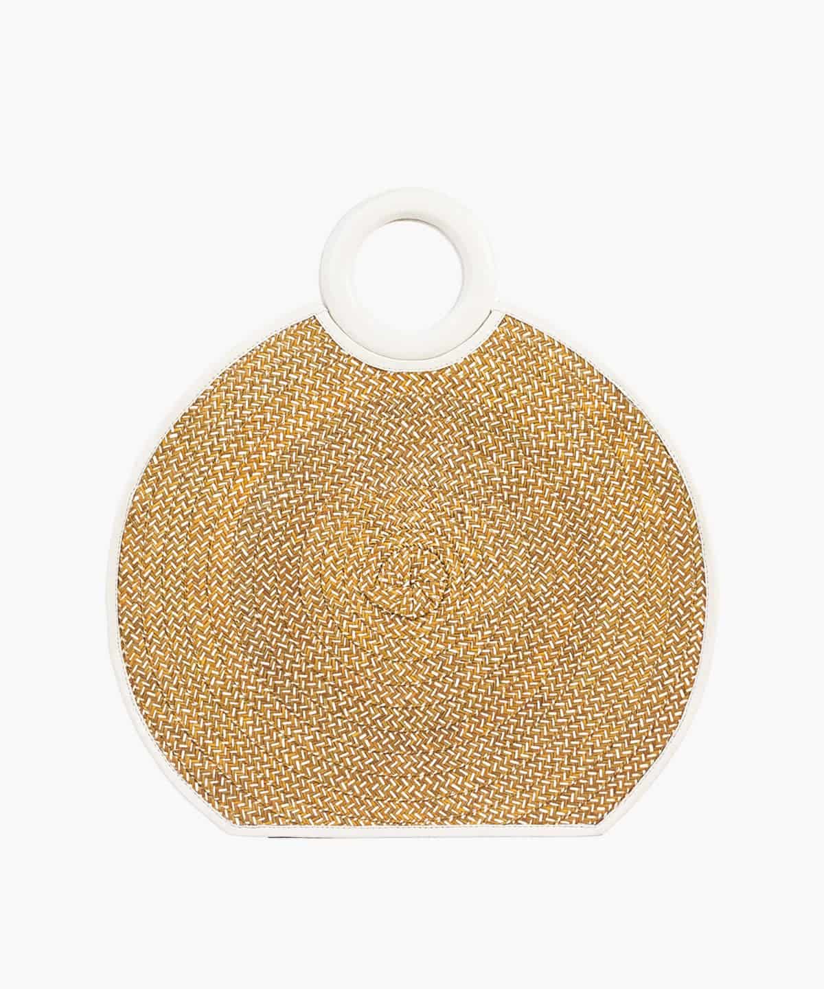 Zenú Large in Raffia and Leather - miniatura 2