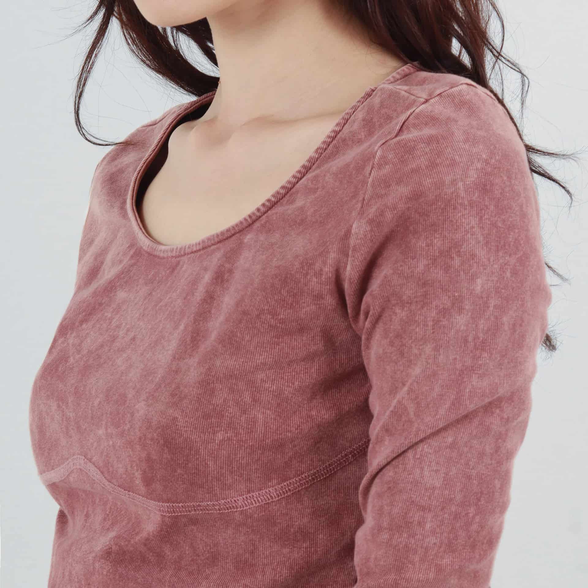 Camiseta top Tye Dye escote ojal manga larga - miniatura 5