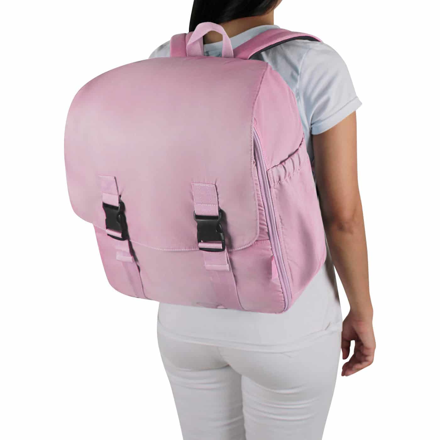 Morral Cabina Tapa Citybags Rosado Pastel - miniatura 7