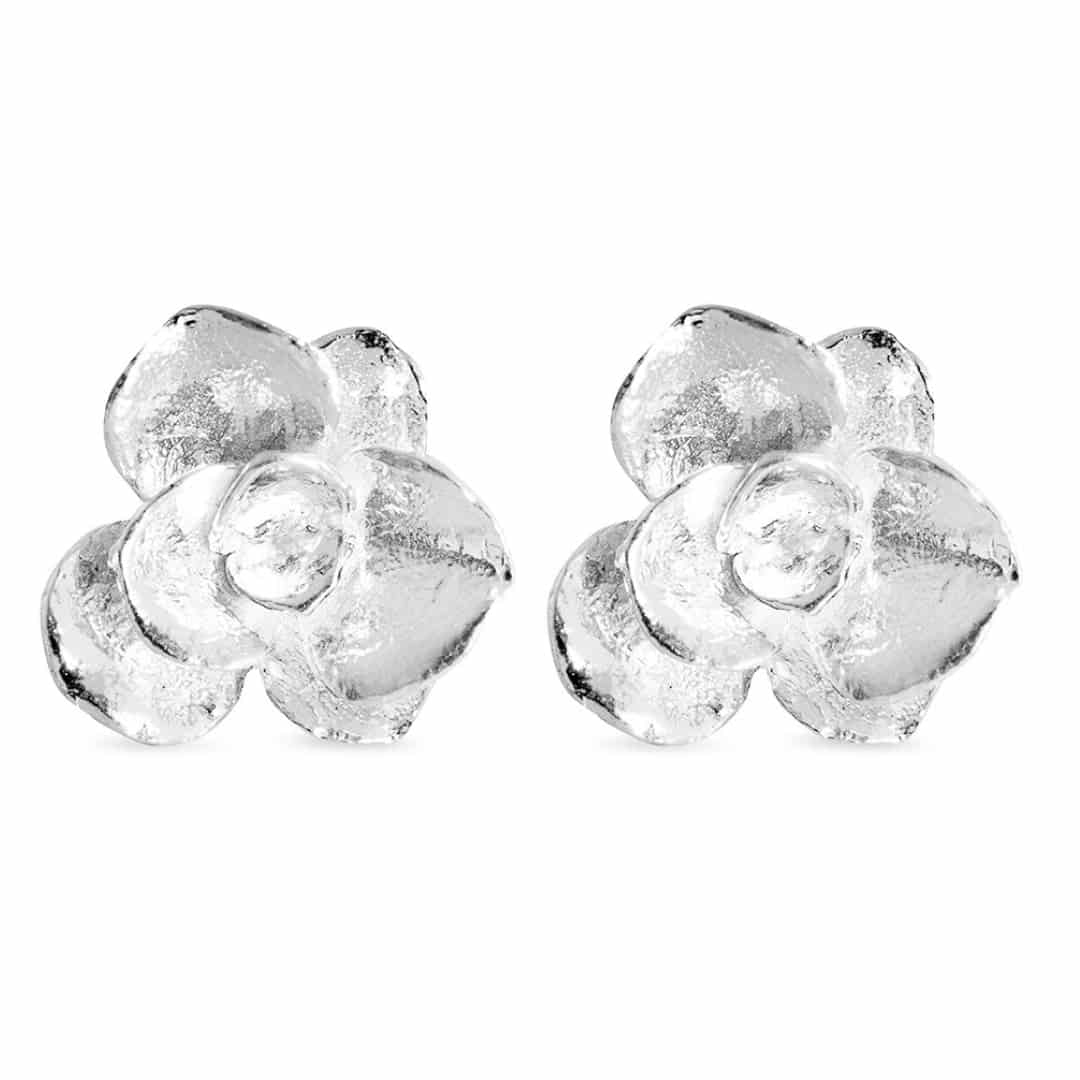 Aretes suculenta Simona en plata - miniatura 2