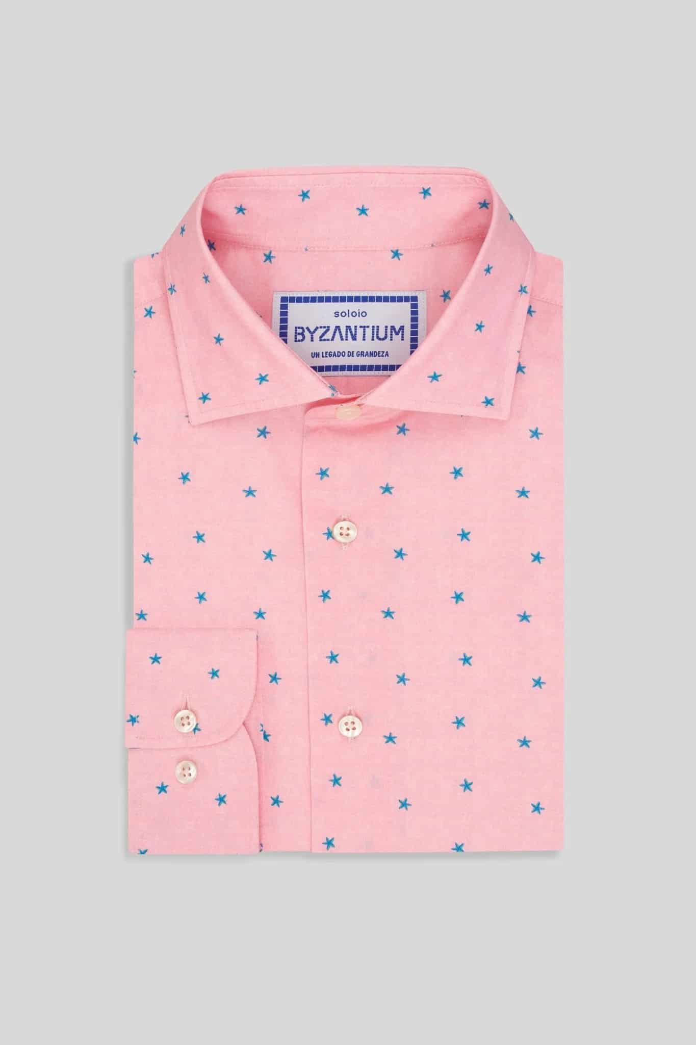 Men's cotton shirt pink estelle - miniatura 6