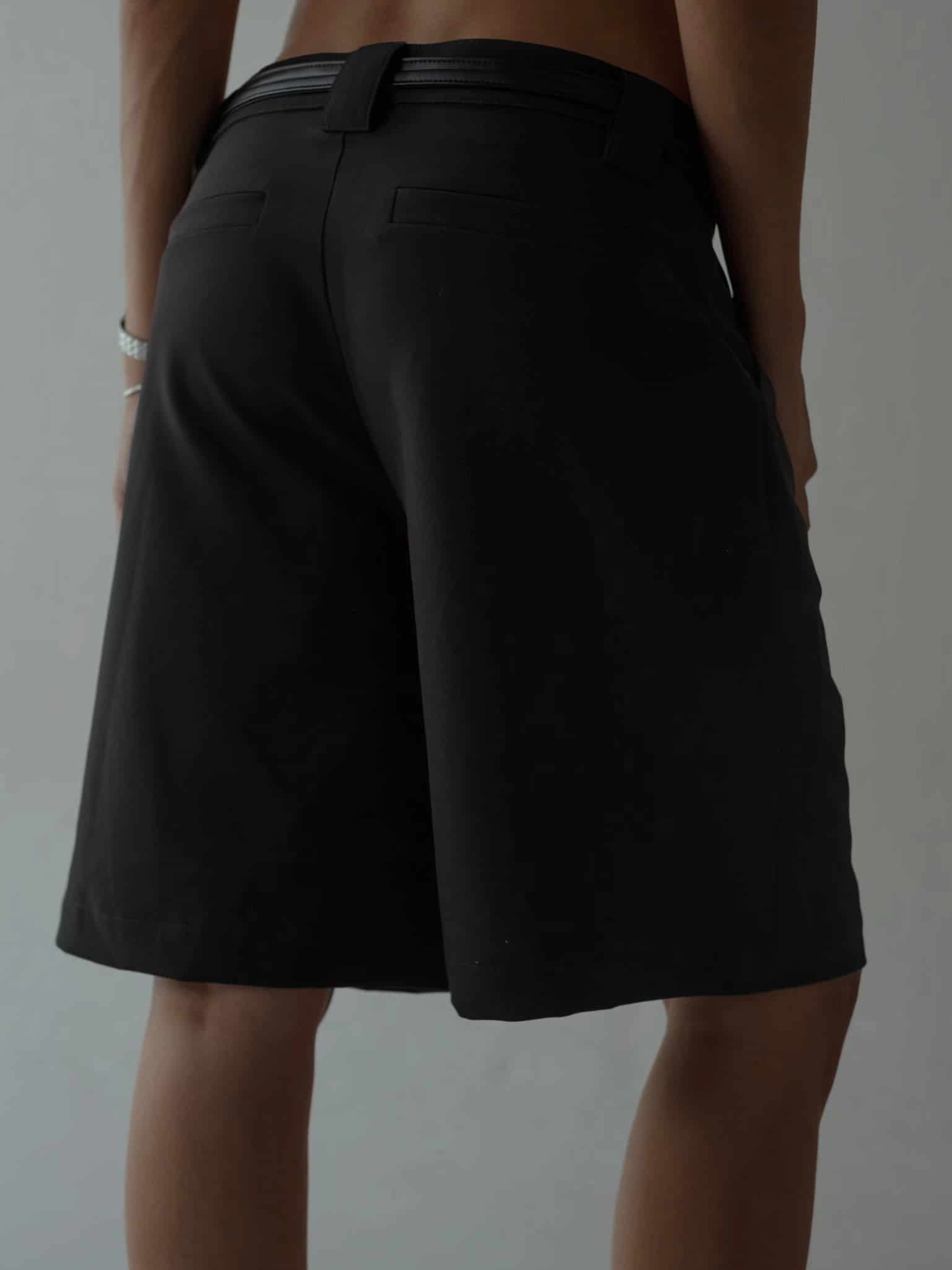 LONG CLASSIC SHORTS - BLACK - miniatura 11
