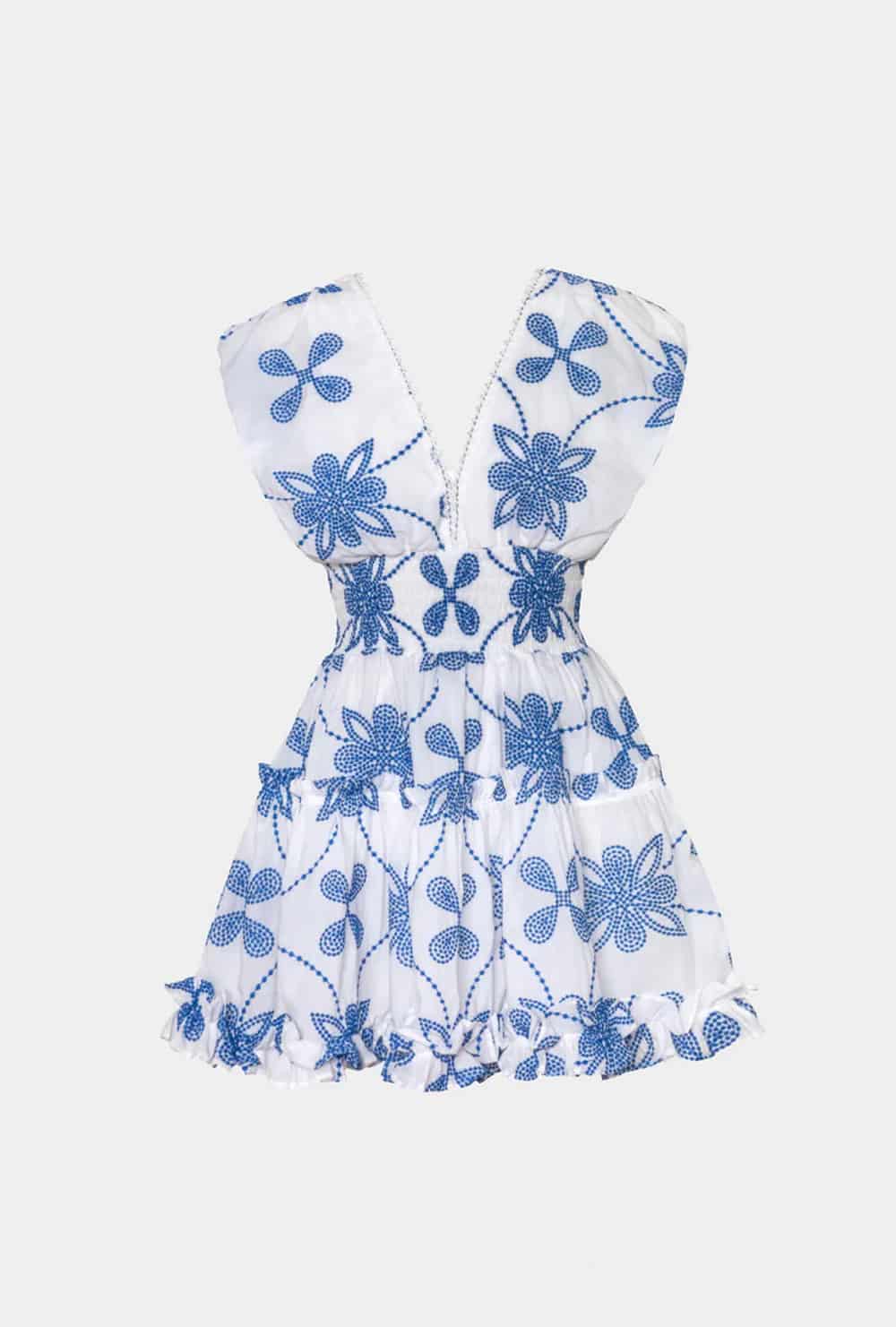 GISELLE MINI DRESS WHITE/BLUE - miniatura 2