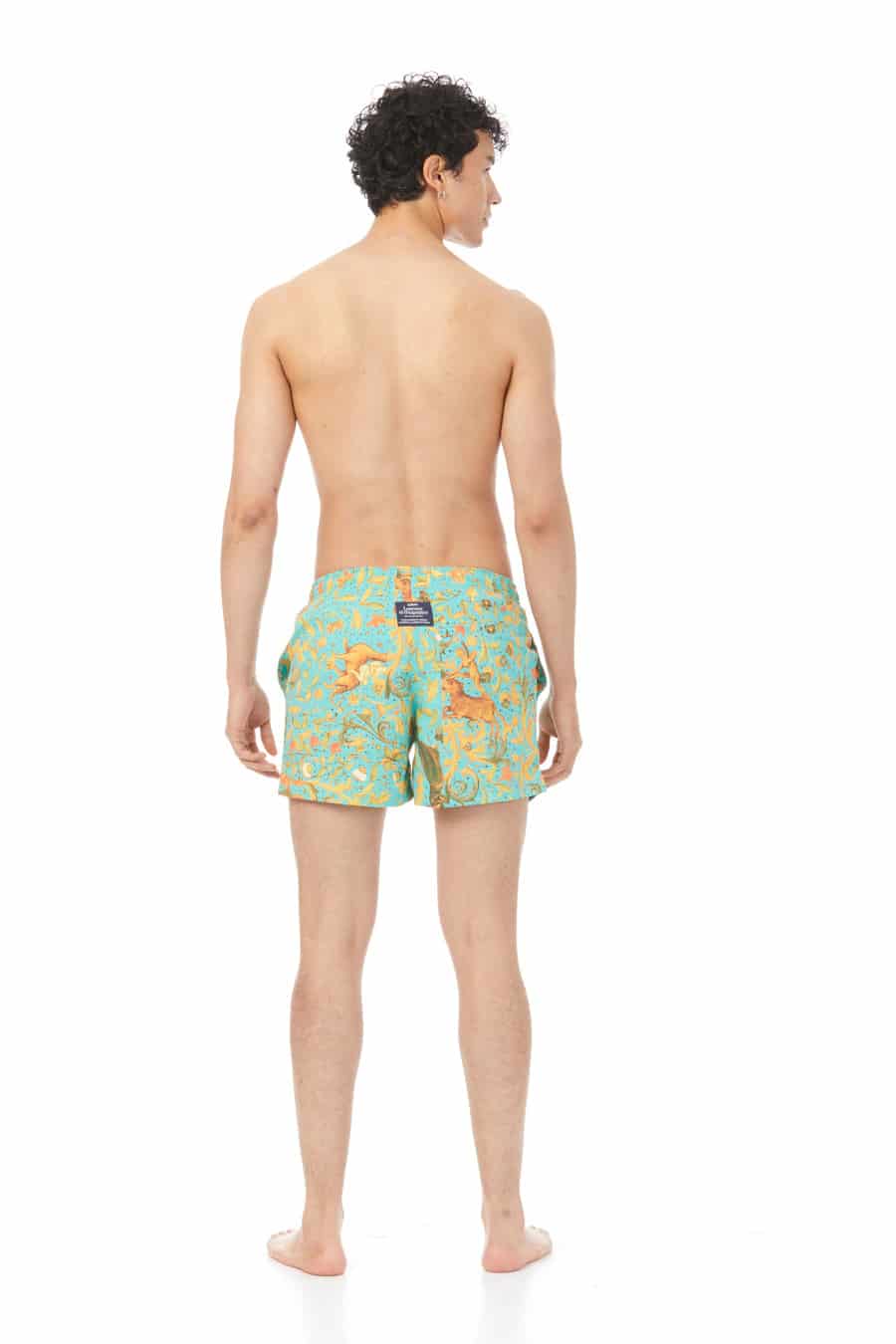 Men's lorenzo swim trunk turquoise - miniatura 2