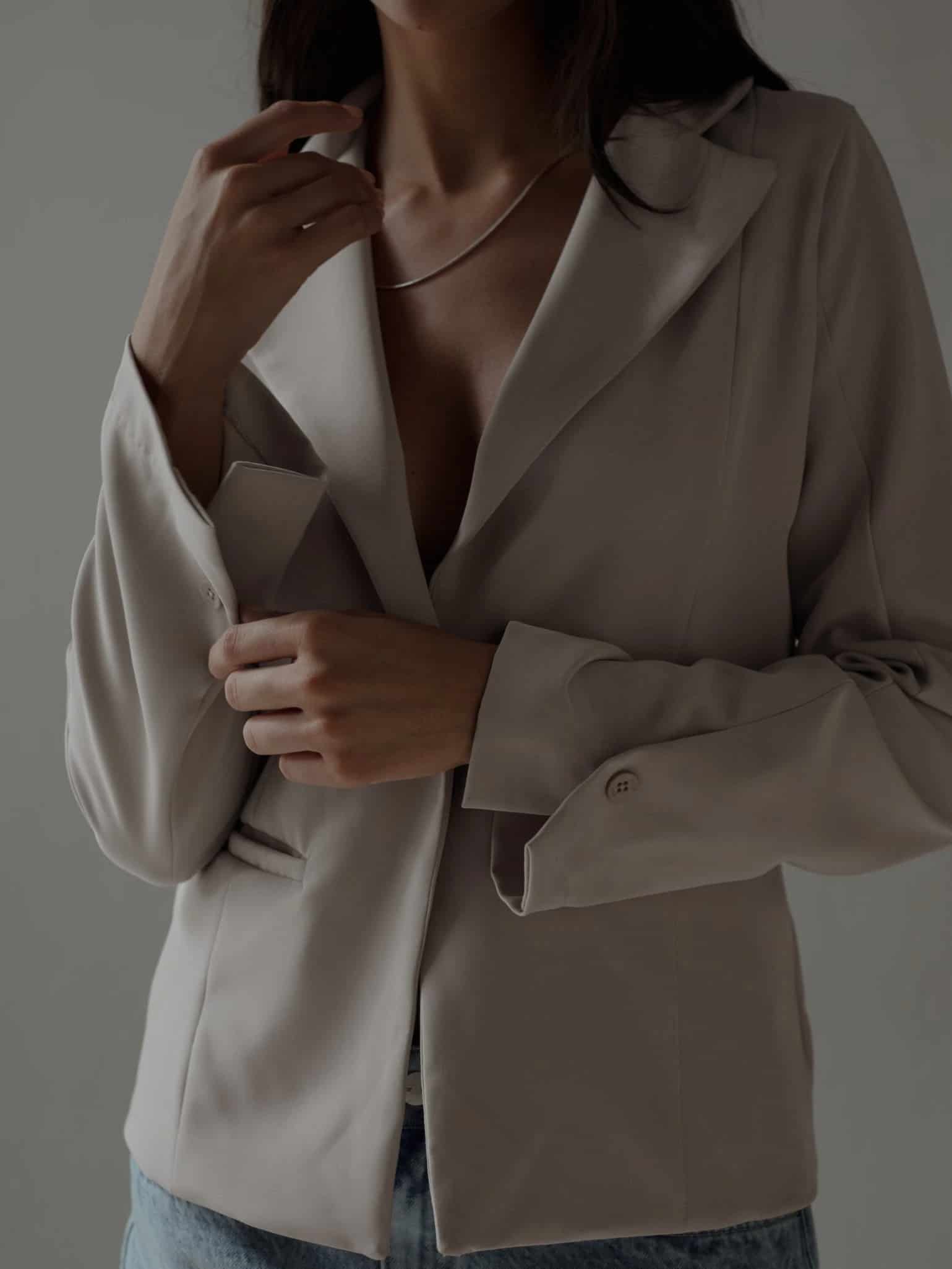 WAIST CLASSIC BLAZER - SAND - miniatura 12