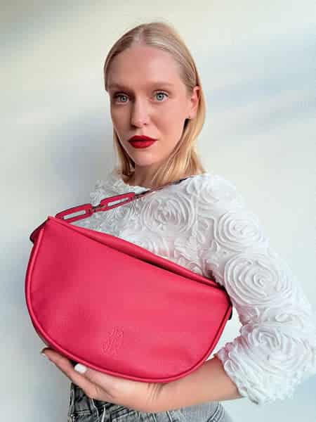Mimi Moon bag -waves strap burgundy - miniatura 3