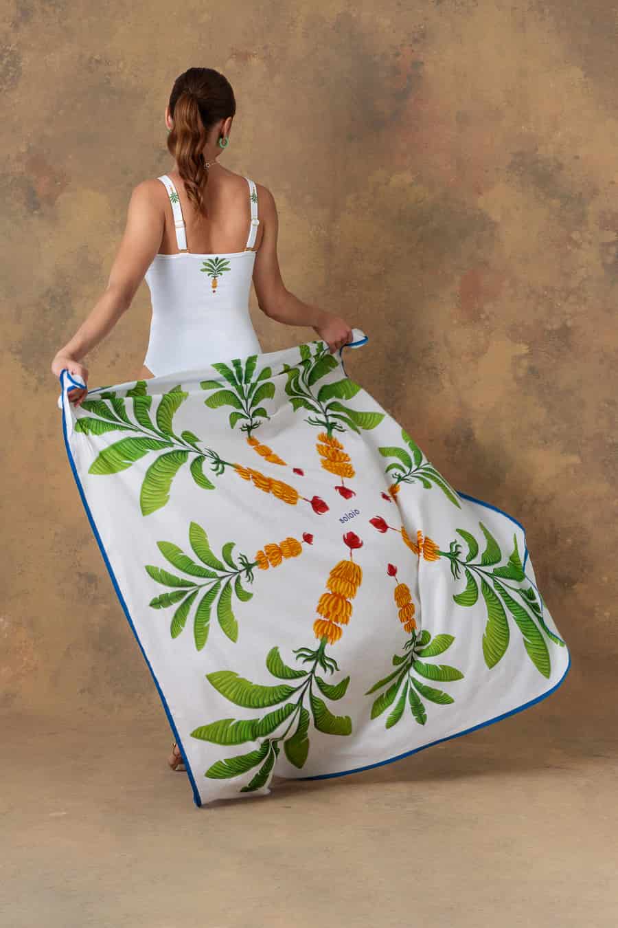 Women's pareo cotton thalos white - miniatura 3