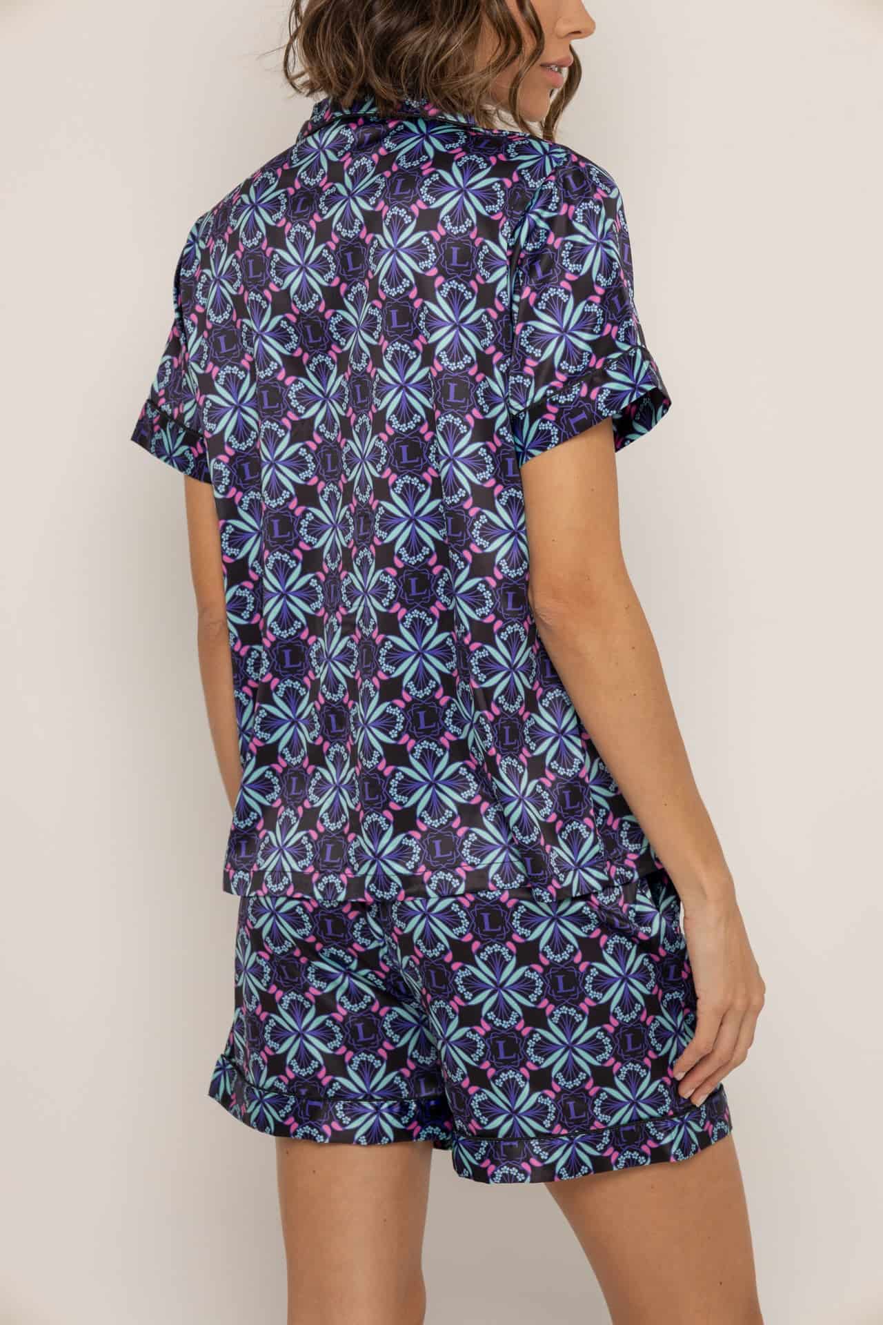 Conjunto short bohemio azul - miniatura 3