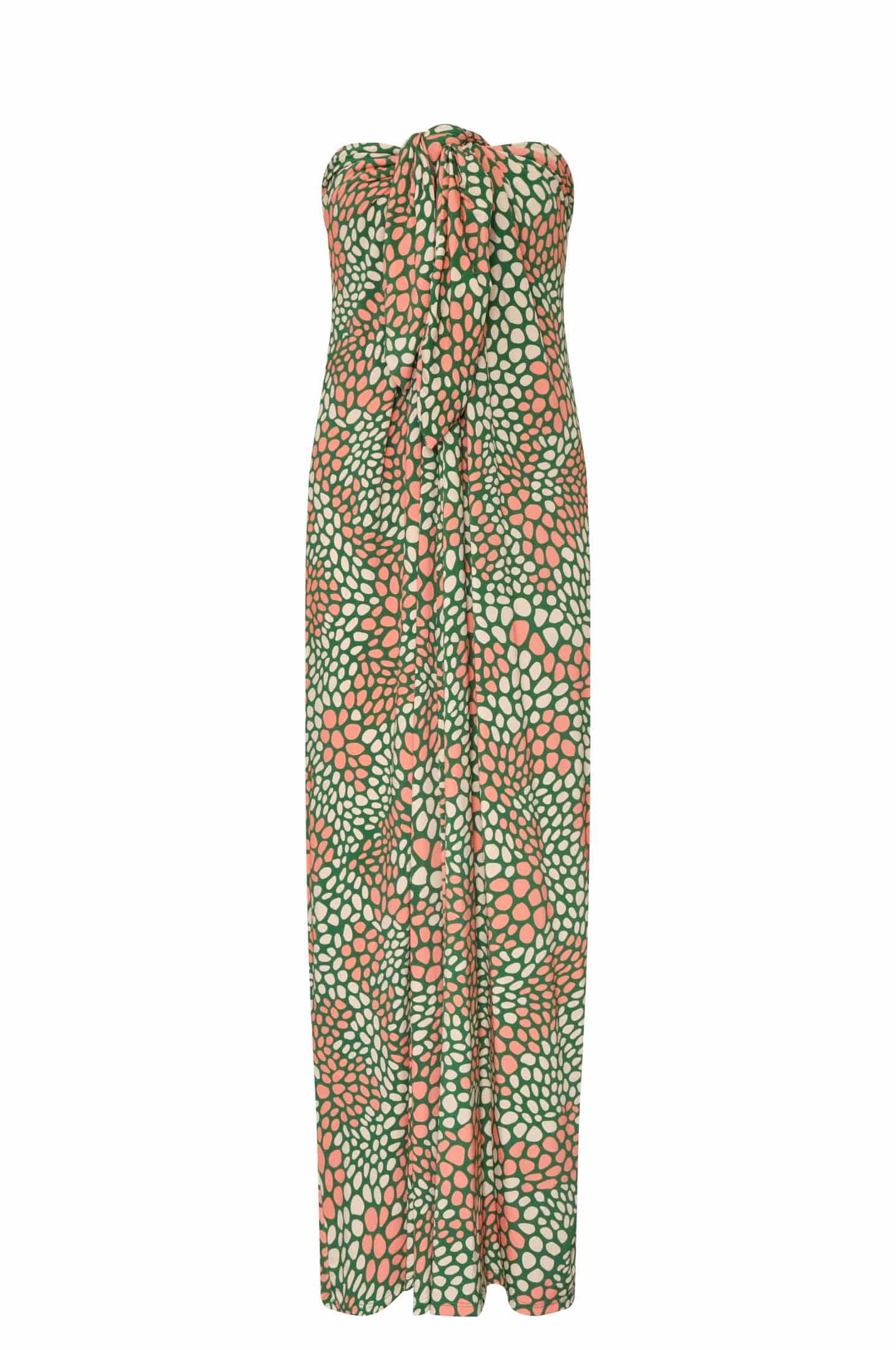 Carey Jersey Maxi Dress / Green Peach Animal Print - miniatura 4