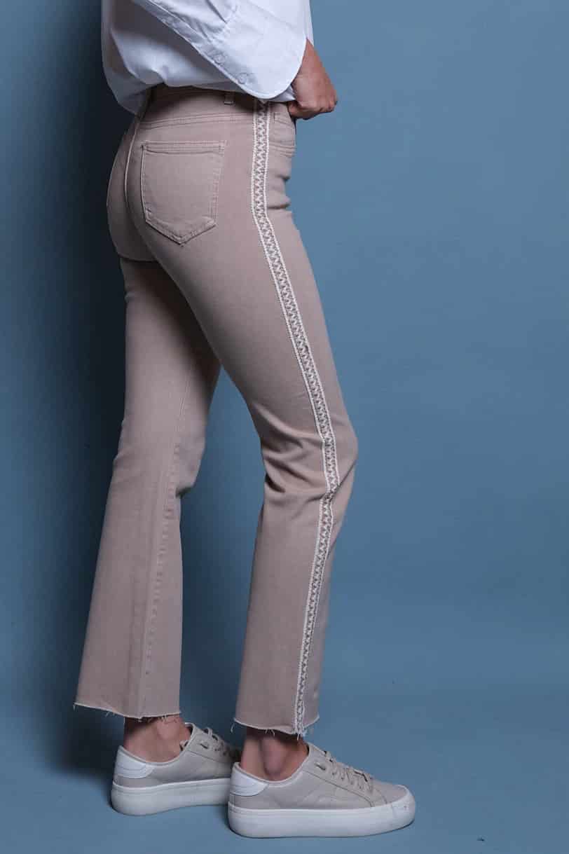 JEANS RANDA TEJIDA BEIGE - miniatura 2