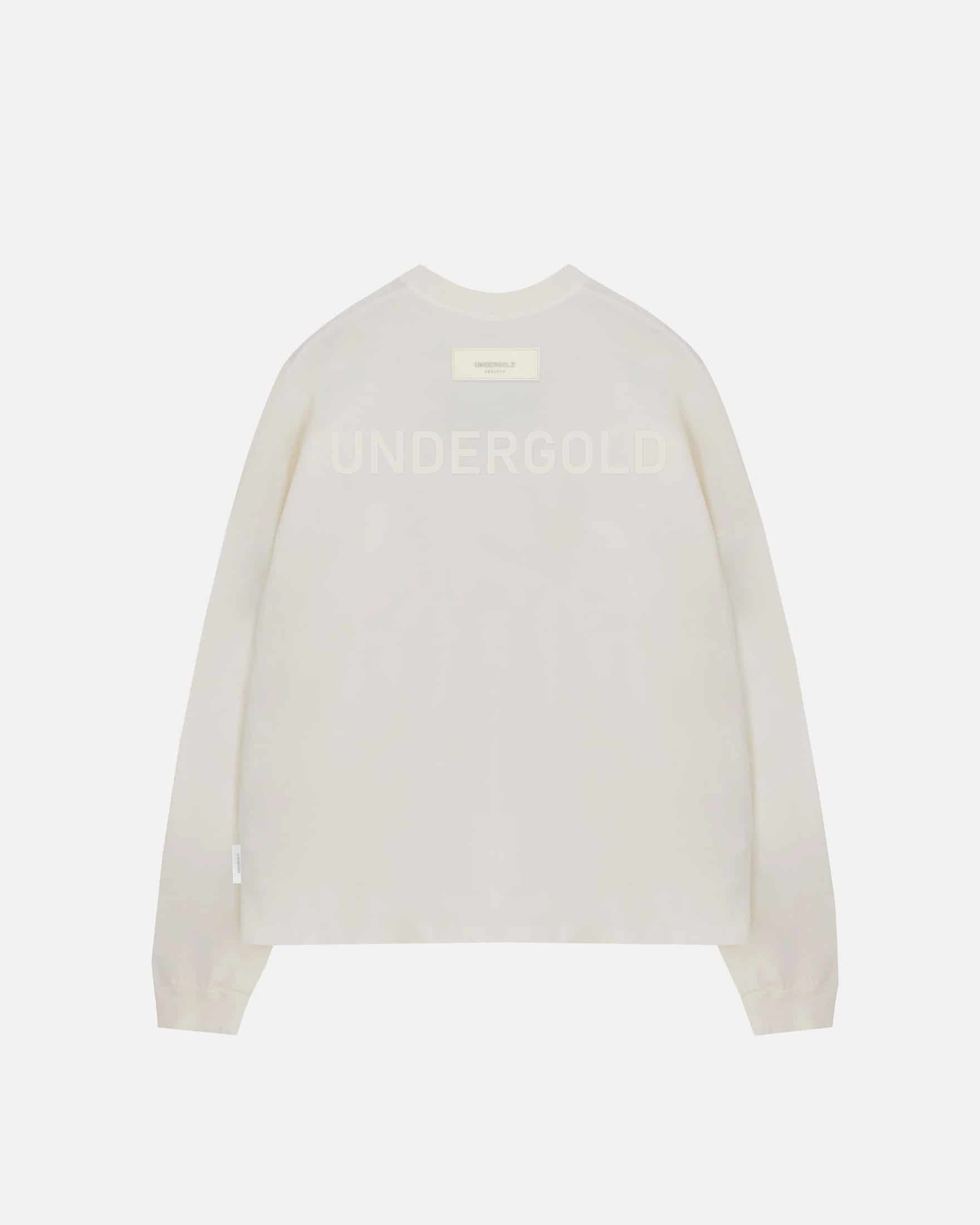 Line Logo Long Sleeve Boxy Fit Tshirt White - miniatura 1