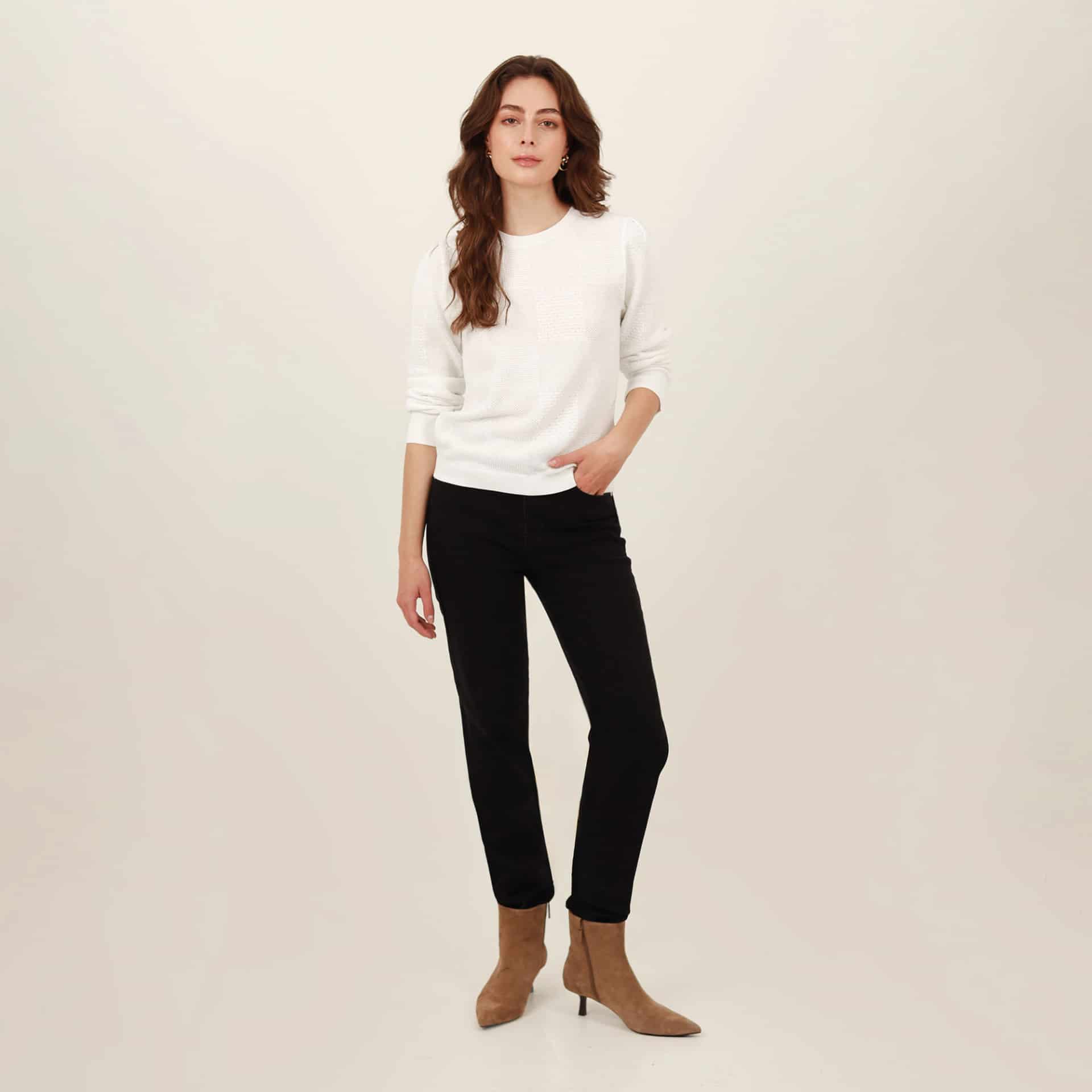 Sweater cuello redondo manga larga en jacquard - miniatura 4