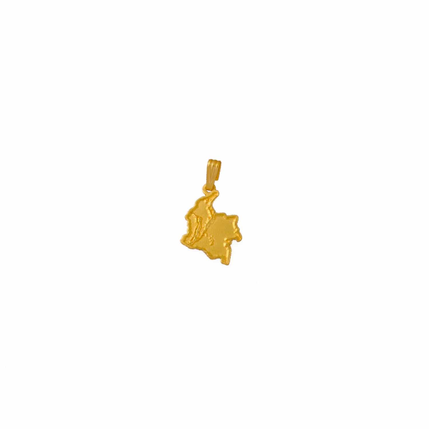 Dije mapa de Colombia con relieve - miniatura 1