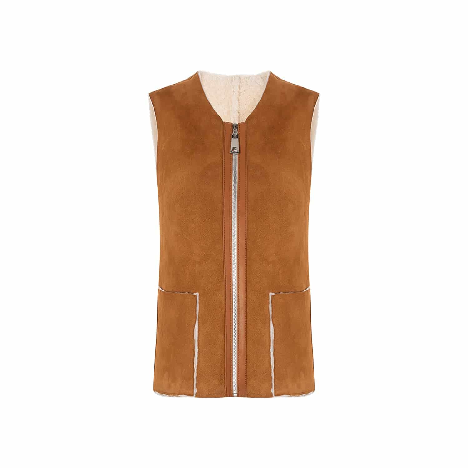MAYA REVERSIBLE SHEEPSKIN VEST - miniatura 1