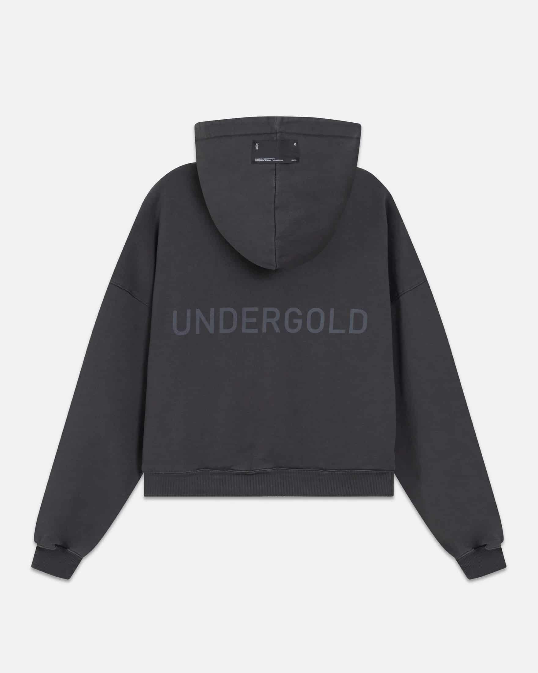 Line Basic Boxy Fit Zip Up Hoodie Dark Gray - miniatura 3