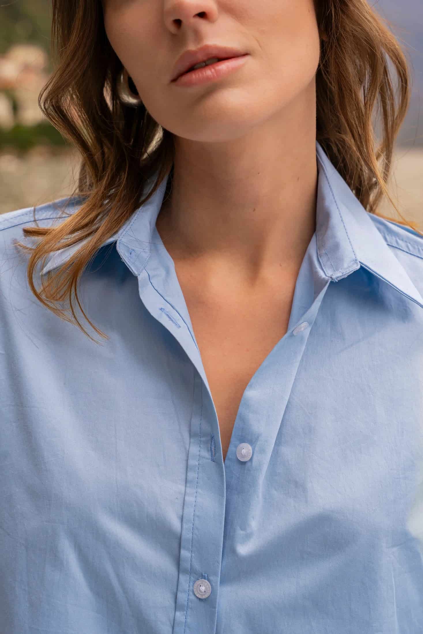Camisa Verona Mujer Azul Clara - miniatura 4