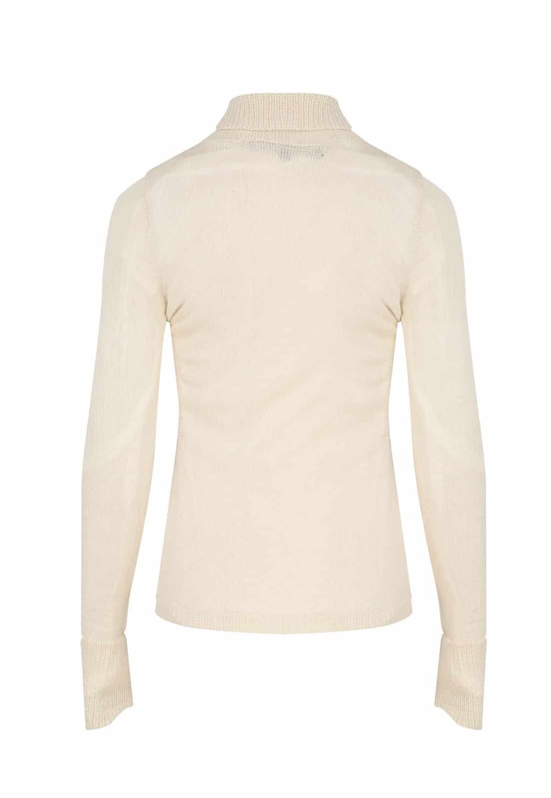 BABY ALPACA SILK KNITTED TURTLENECK SWEATER - miniatura 3