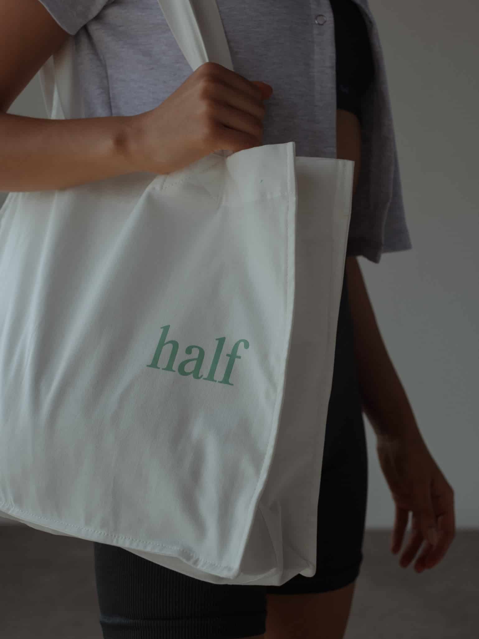 TOTE BAG - SOFT WHITE & BRIGHT GREEN - miniatura 12